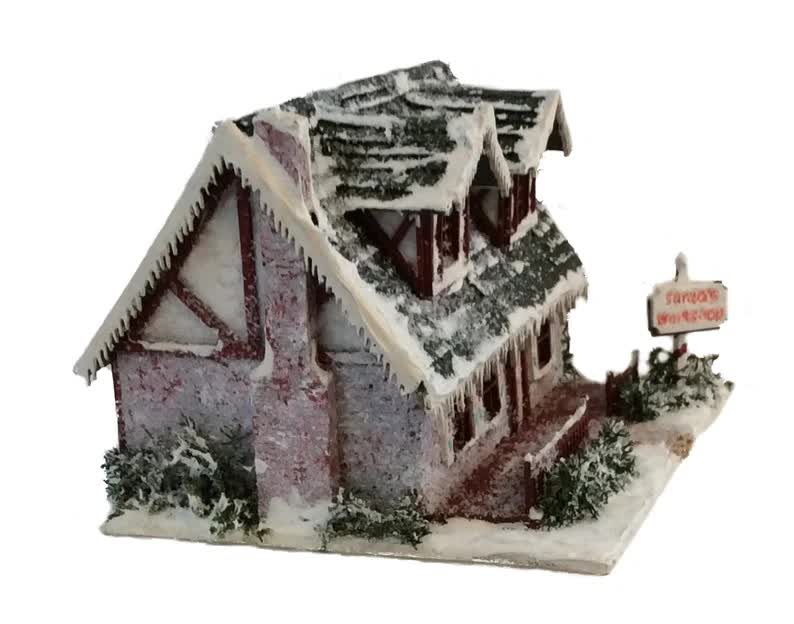 1:144 Scale Dollhouse KIT Tiny Santa's Workshop 2 Level Kit Christmas Decor - Image 5