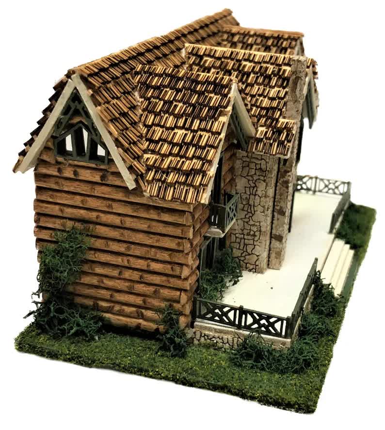 1:144 Scale Dollhouse KIT Tiny Vacation Lodge Home Log Home or Siding Option - Image 6