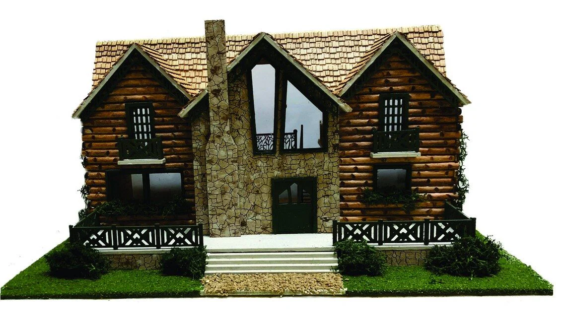 1:48 Quarter Scale Dollhouse KIT Lodge Vacation Home or Log House - Image 2