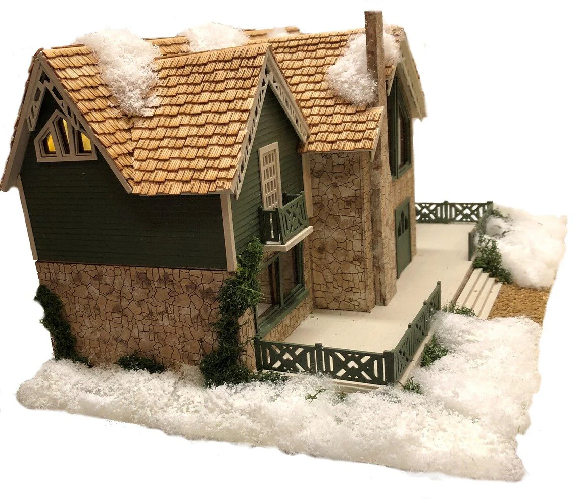1:48 Quarter Scale Dollhouse KIT Lodge Vacation Home or Log House - Image 3