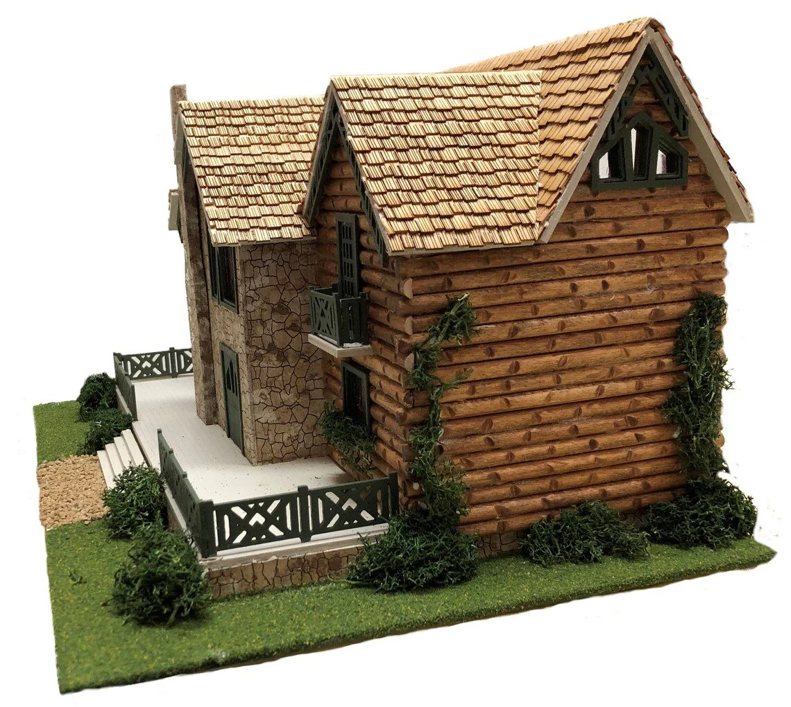 1:48 Quarter Scale Dollhouse KIT Lodge Vacation Home or Log House - Image 7