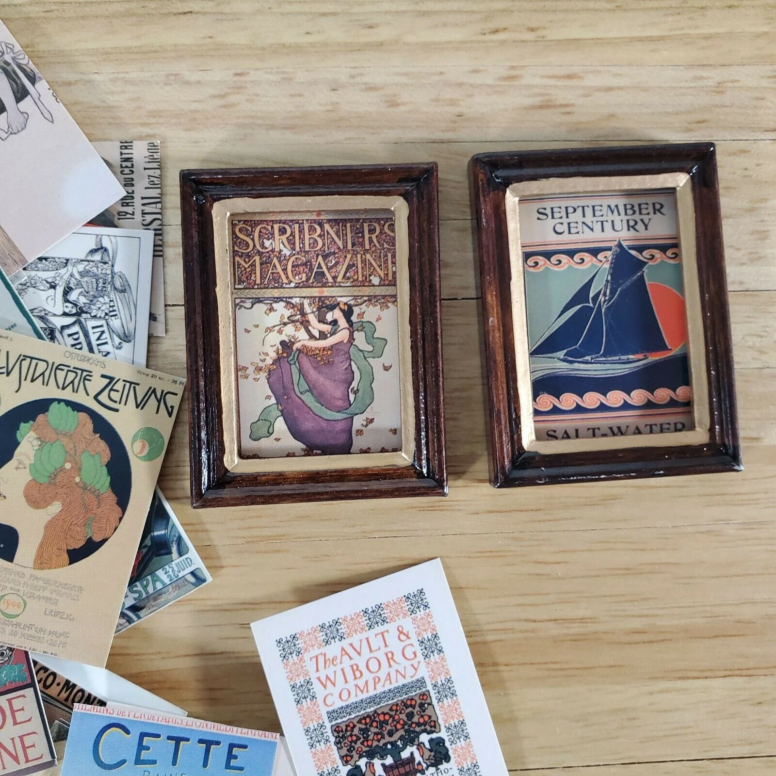 100 Mini Art Nouveau & Art Deco Prints Cardstock Vintage Pictures Scrapbooking - Image 3