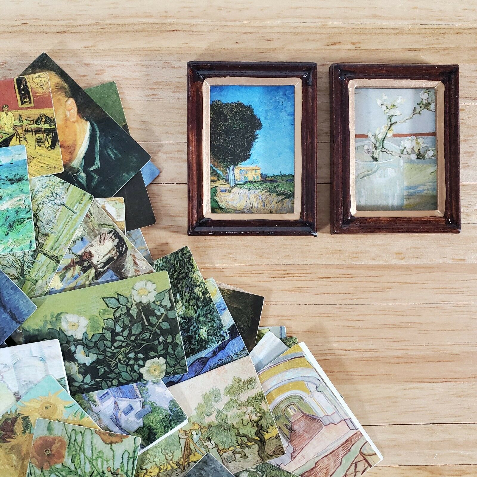 100 Mini Vincent Van Gogh Prints on Cardstock Vintage Pictures Scrapbooking - Image 2
