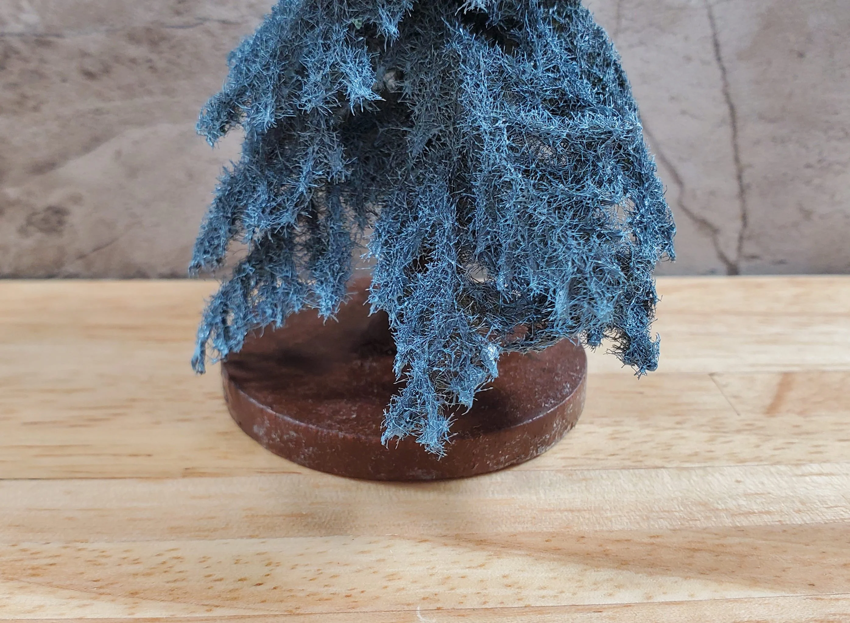 6" Tall Conifer Evergreen Pine Blue Spruce Tree on Base Model Scenery Miniatures - Image 2