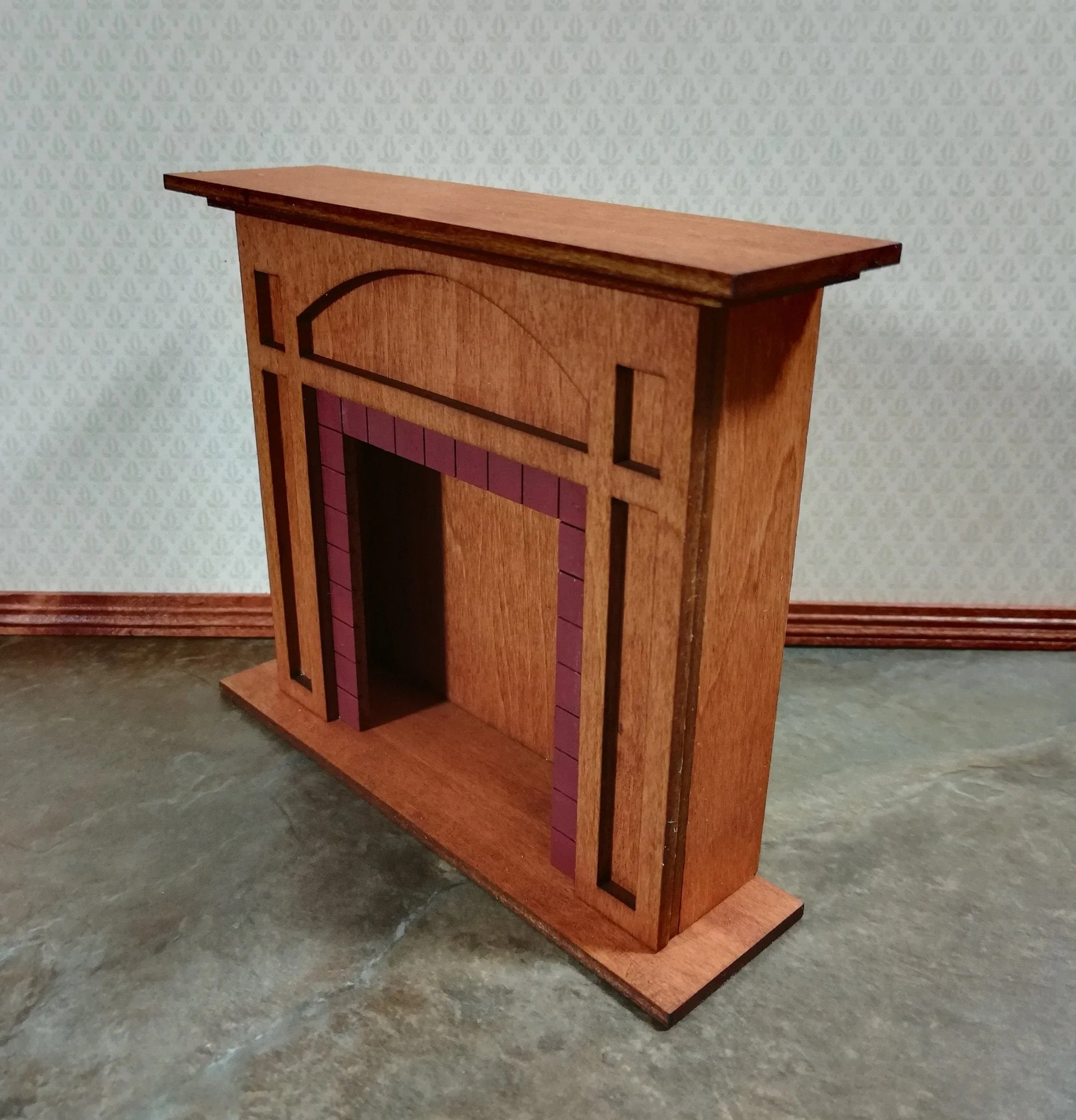 Arts & Crafts Fireplace Dollhouse Miniature Kit 1:12 Scale Original Design - Image 3