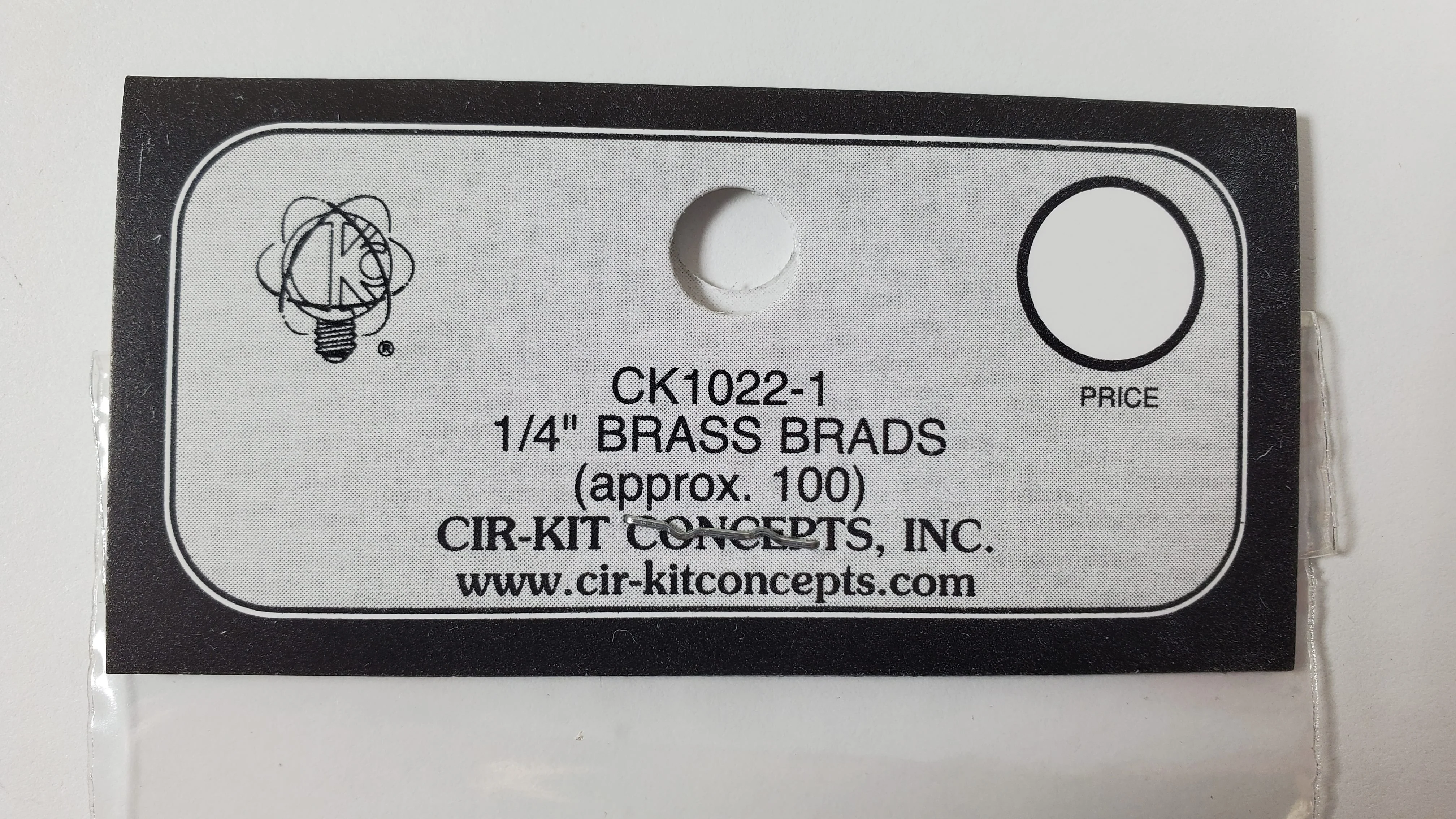 Brass Nails Brads Small Tiny Thin 1/4" Approx 100 Cir-Kit CK1022-1 - Image 2