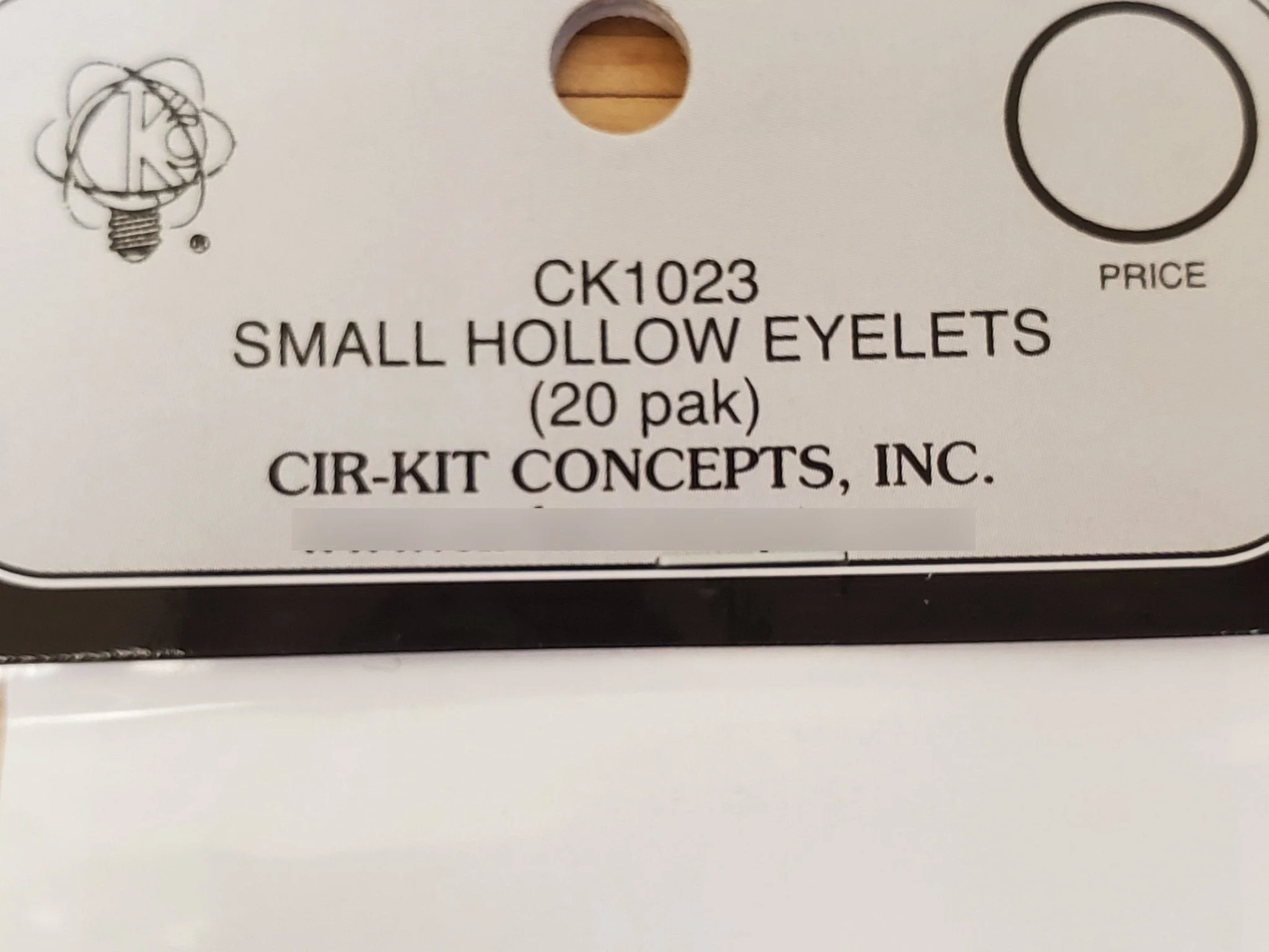 Cir-Kit Eyelets Small Hollow 20 Pack for Dollhouse Tape Wire Set-ups CK1023 - Image 3