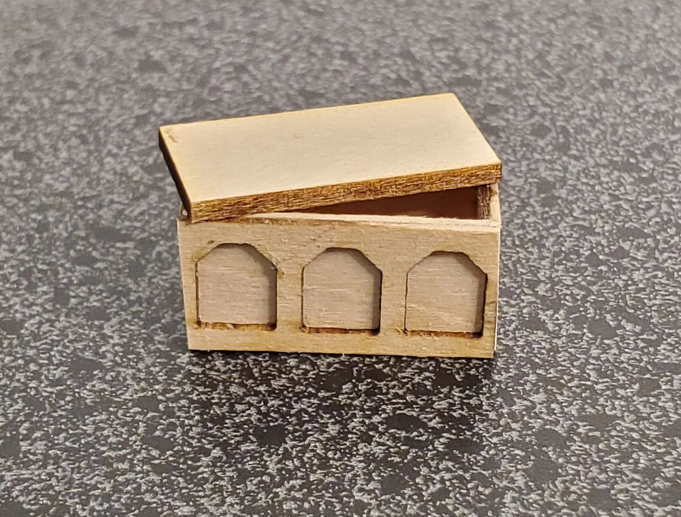 DIY Kit 1:48 Scale Miniature Tudor Treasure Chest Trunk Tiny Gothic Style - Image 3