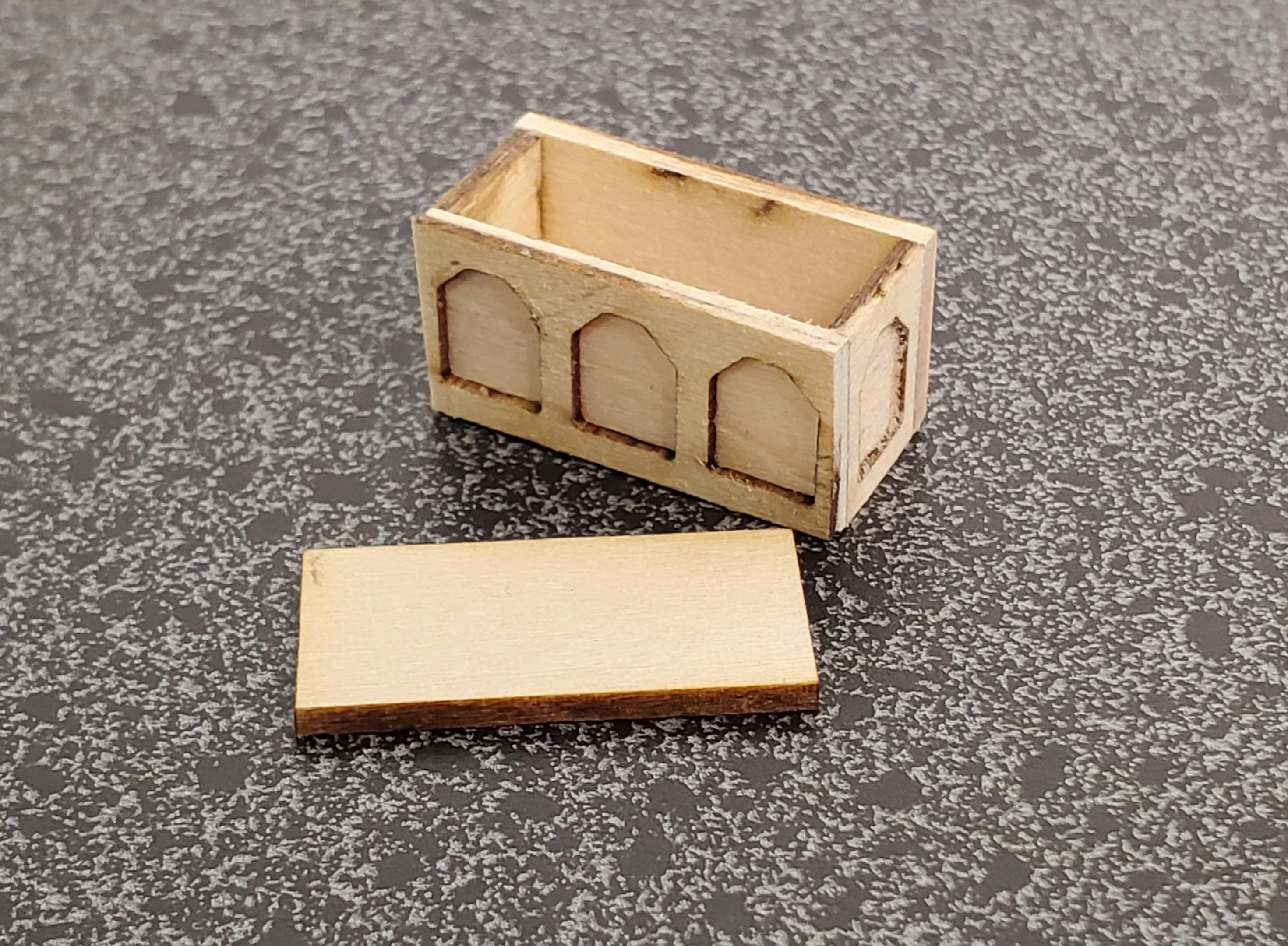 DIY Kit 1:48 Scale Miniature Tudor Treasure Chest Trunk Tiny Gothic Style - Image 4