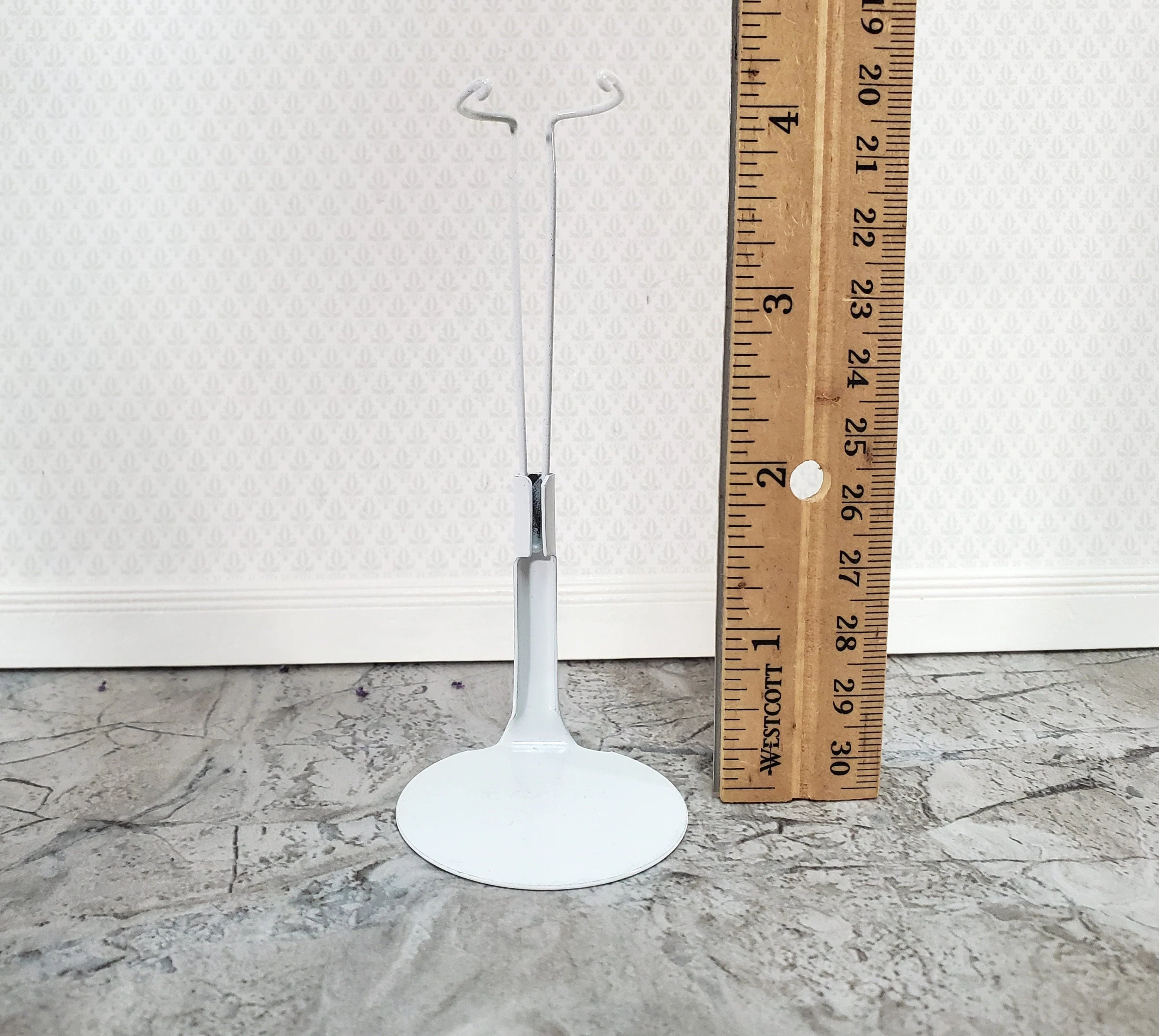 Doll Stand Metal for 4" - 6" Slim Waist Dolls 1:12 Scale Dollhouse Dolls Kaiser #1101 - Image 4