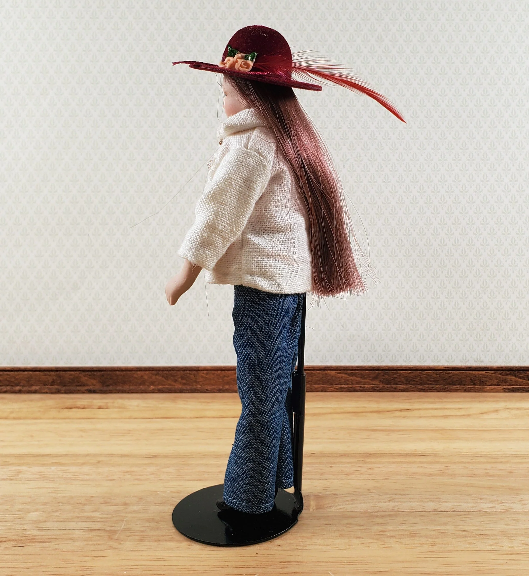 Doll Stand Metal for 4" - 6" Slim Waist Dolls Black 1:12 Scale Dolls Kaiser #1175 - Image 4