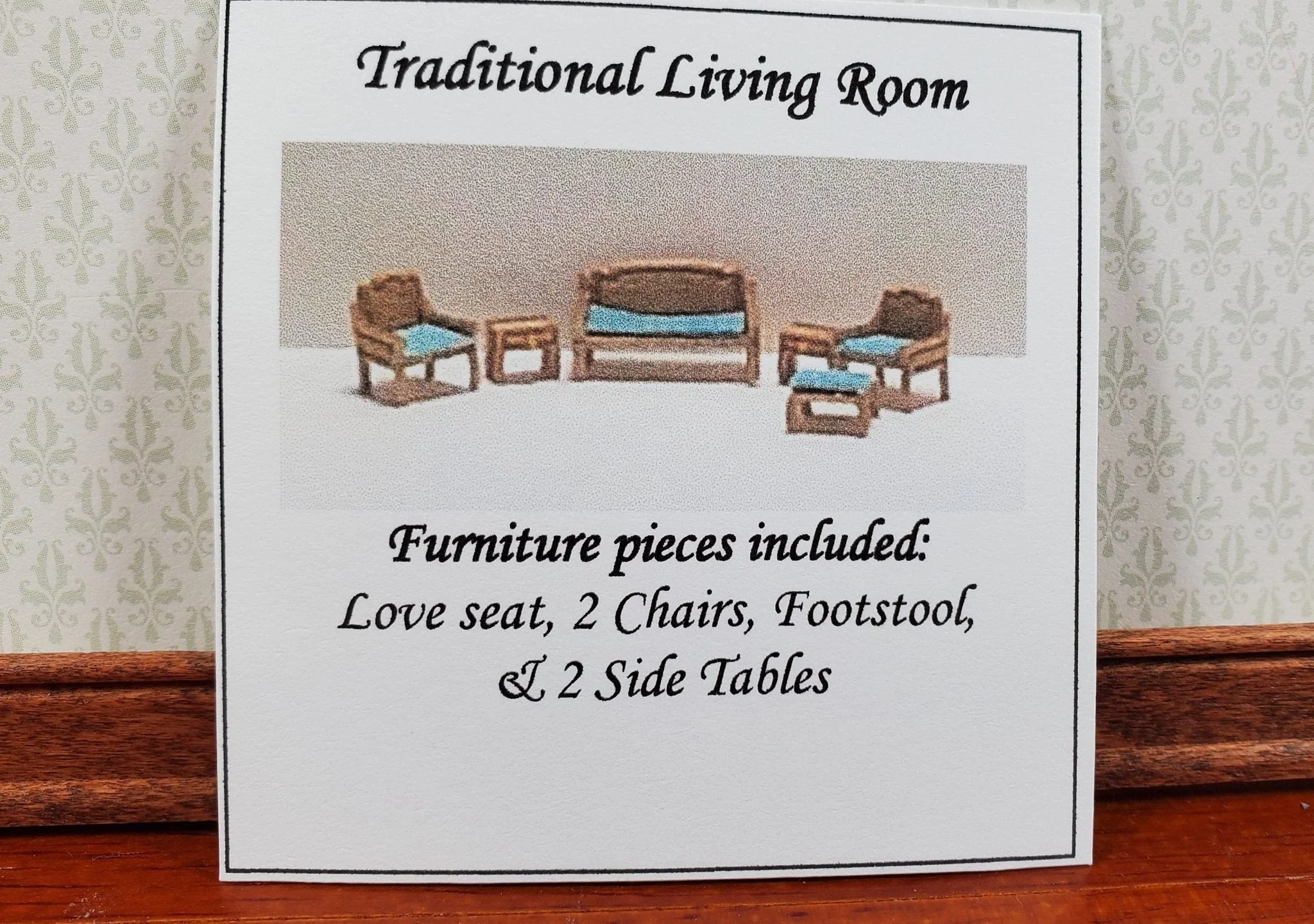 Dollhouse 1:144 Scale Furniture KIT DIY Living Room Traditional Sofa Chairs ++ - Image 2
