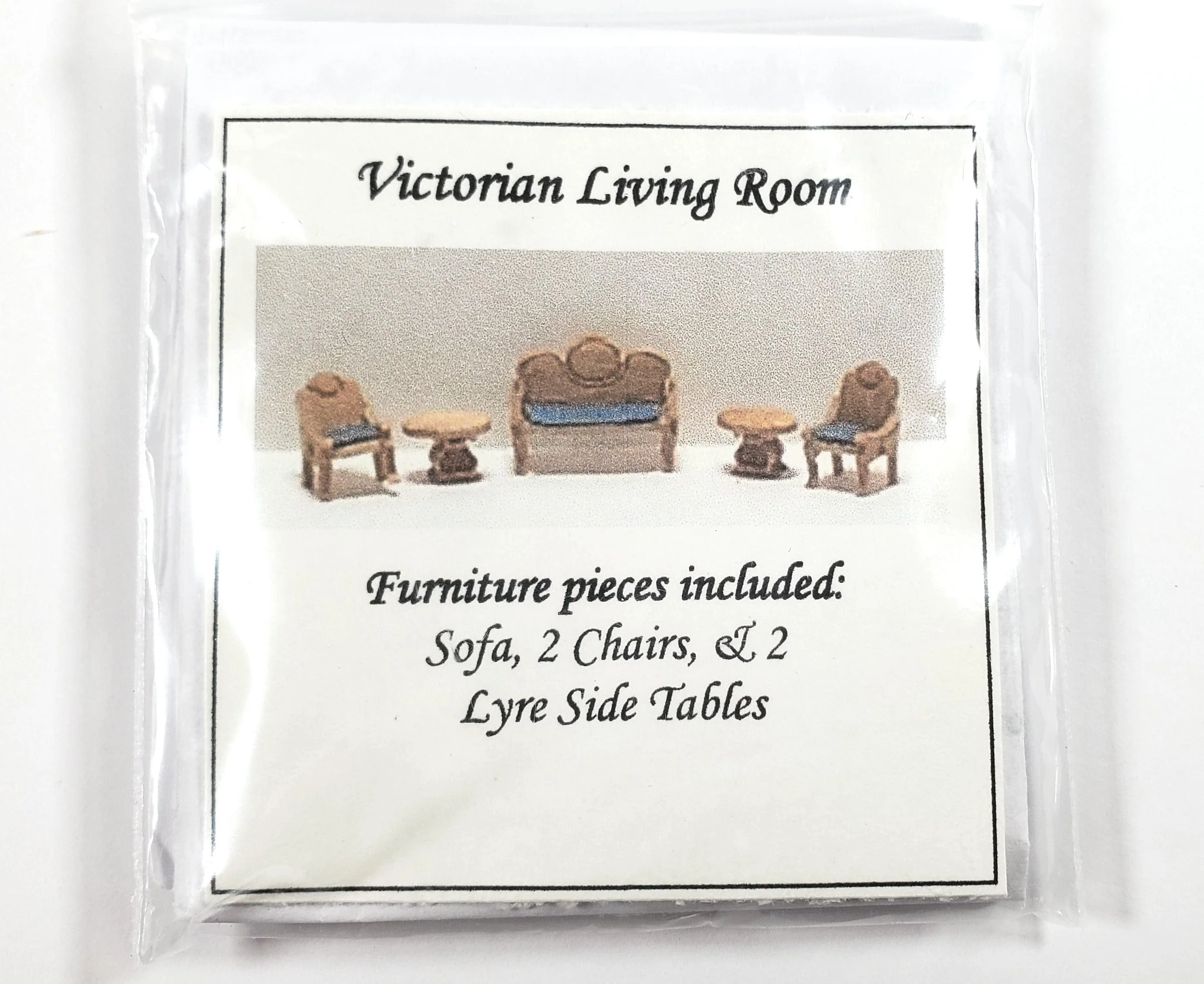 Dollhouse 1:144 Scale Furniture KIT DIY Victorian Living Room Set Sofa Chairs + - Image 2