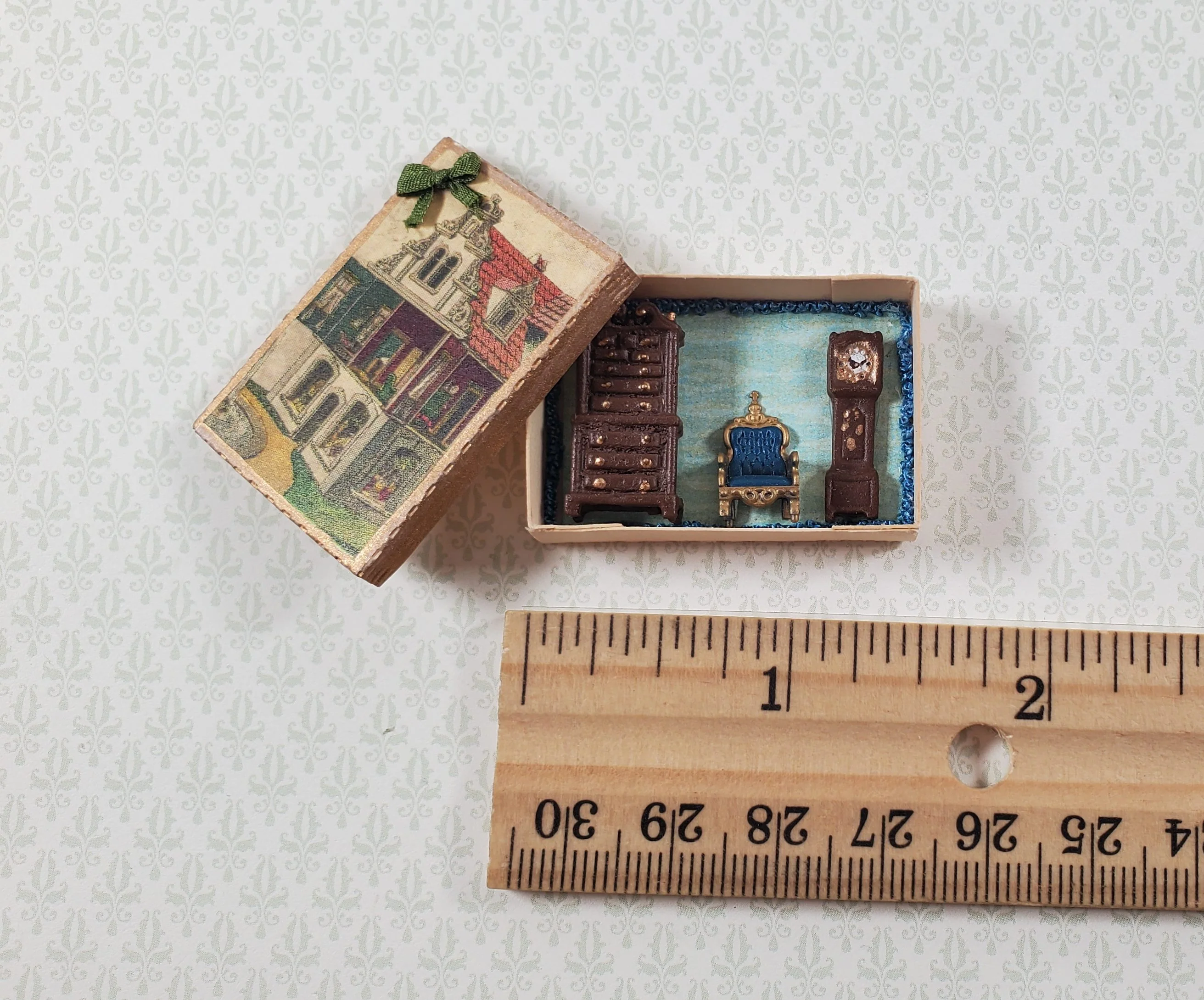 Dollhouse 1:144 Toy Furniture in Gift Box Handmade 1/12 Scale Miniature Present - Image 4