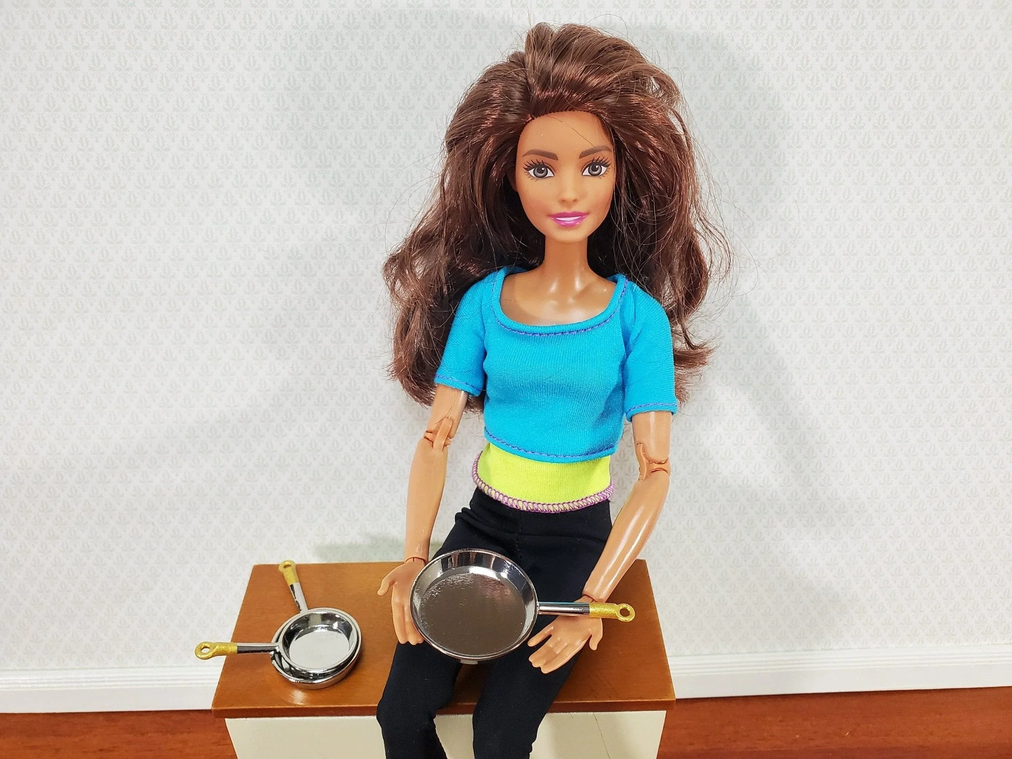 Dollhouse 1:12 Scale Silver Metal Pans Set of 3 Frying Saute Kitchen Cooking - Image 4