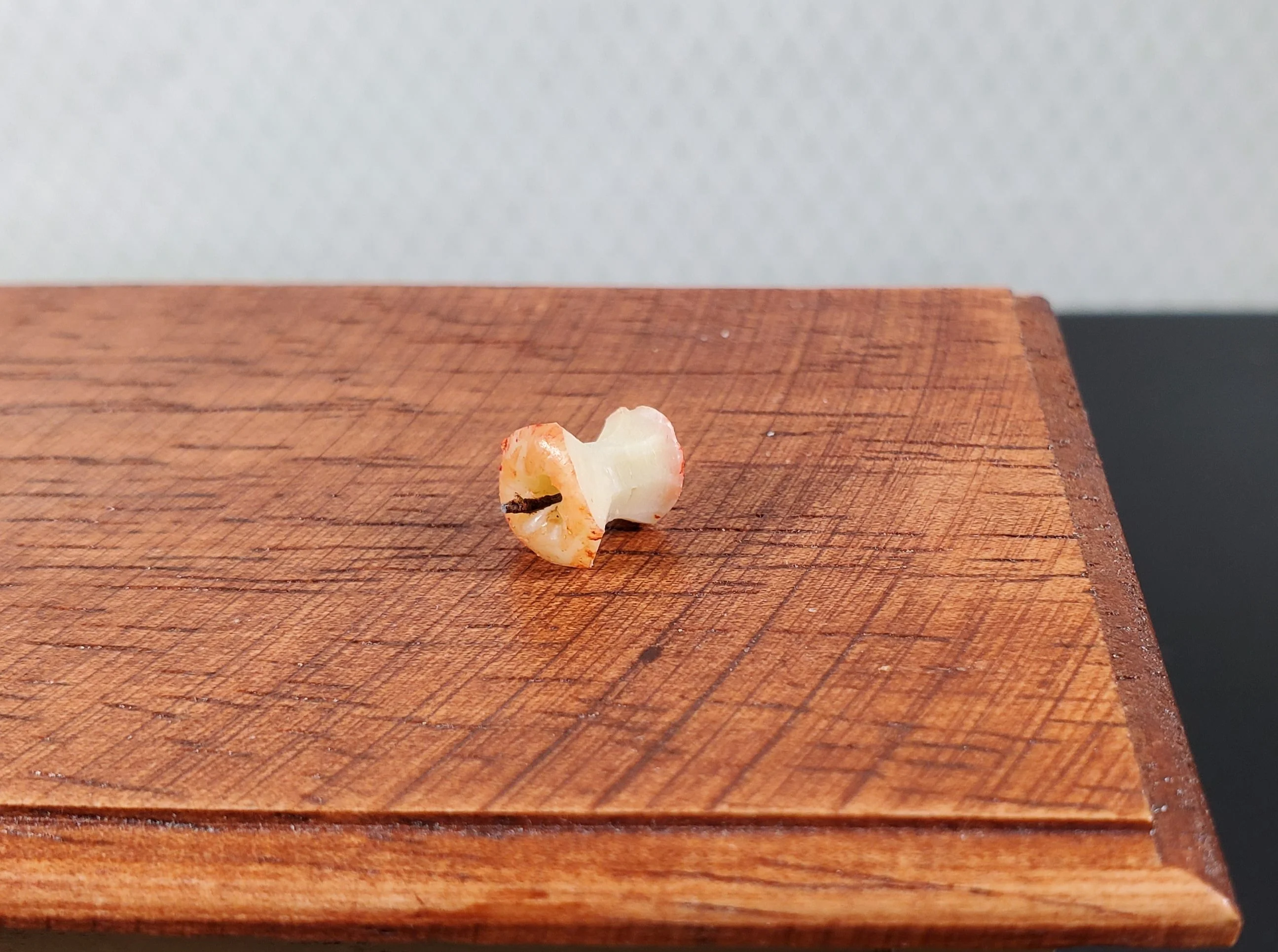 Dollhouse Apple Core Eaten Apple 1:12 Scale Miniature Food Handmade - Image 2