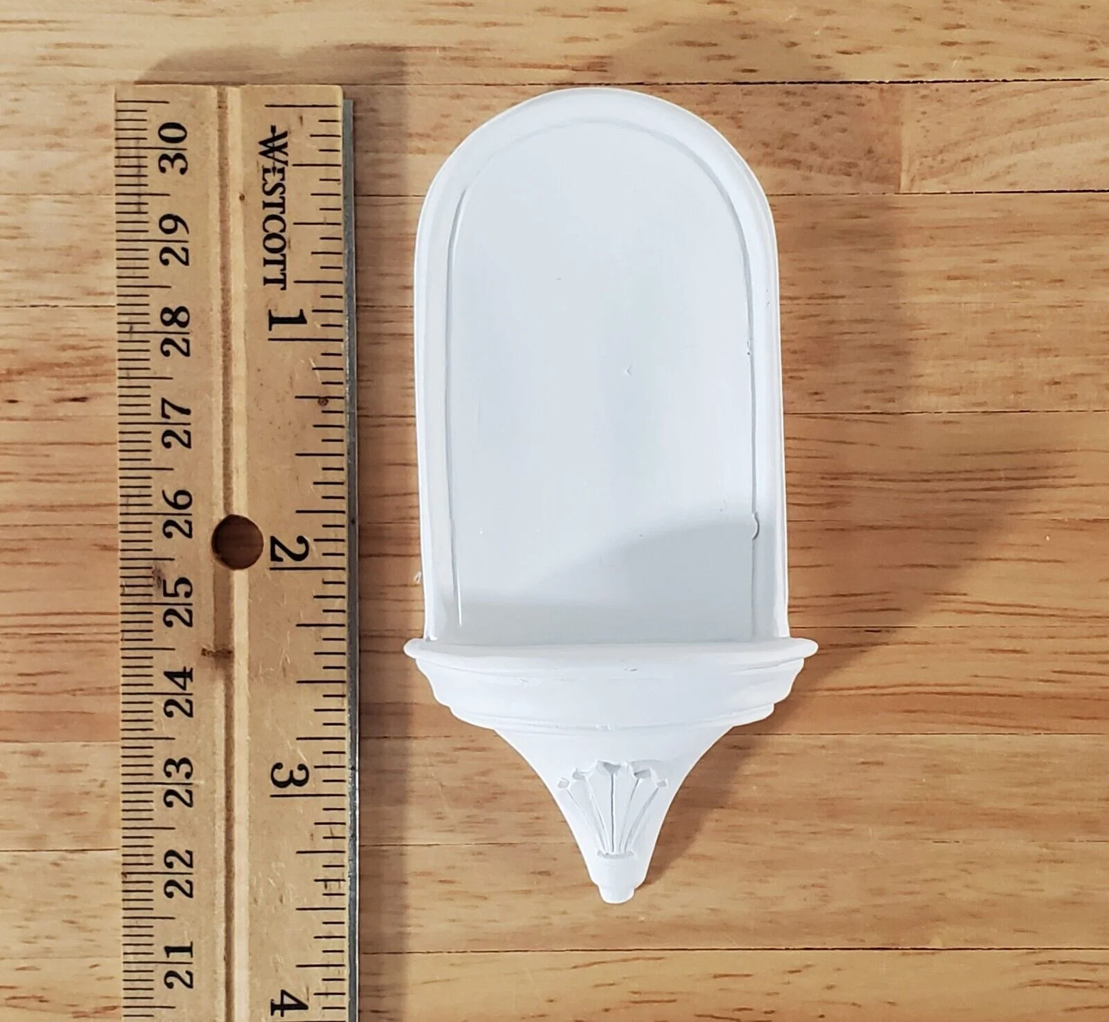 Dollhouse Architectural Wall Niche Shelf 1:12 Scale Cast Resin Flat Back - Image 3