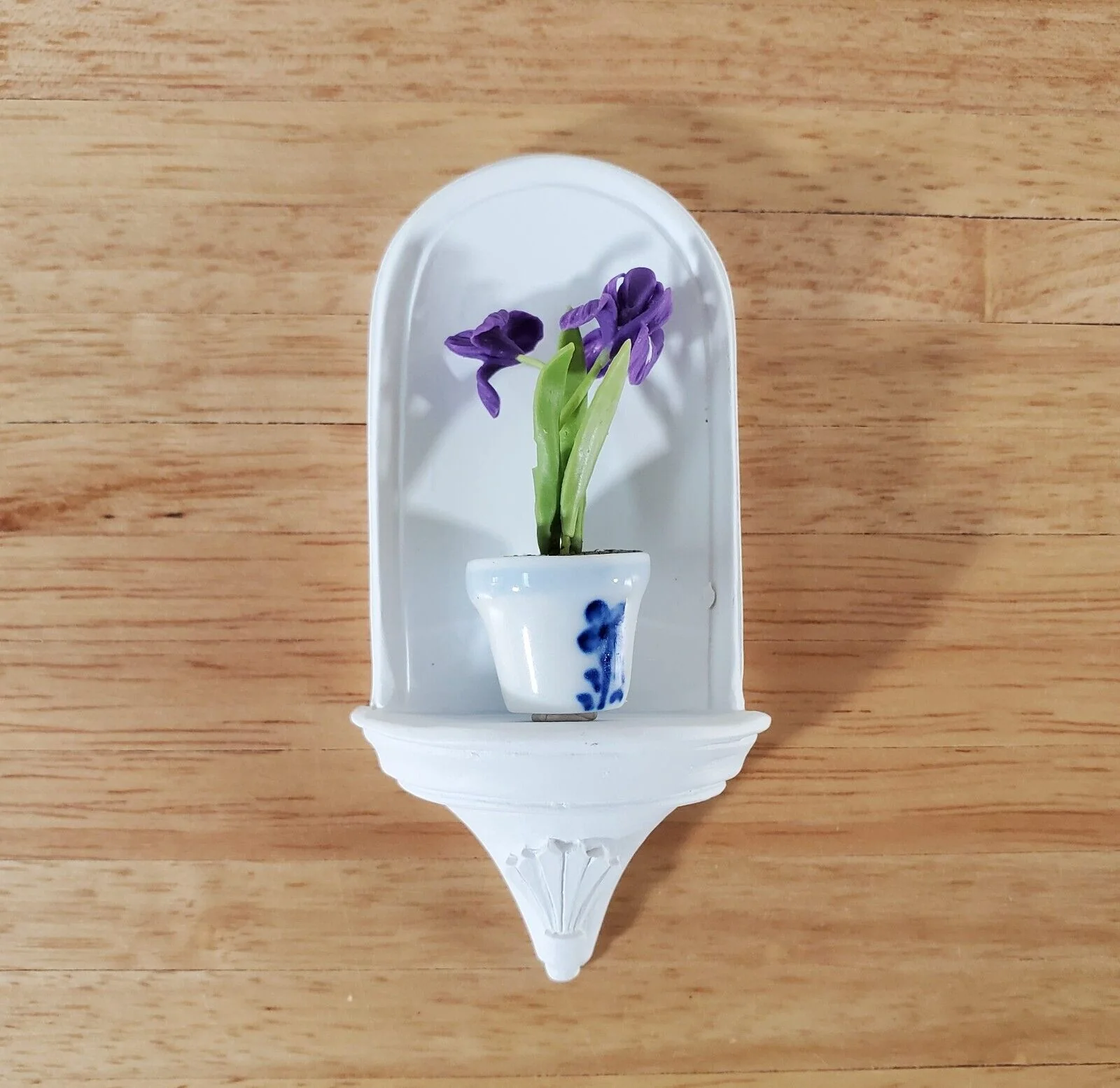 Dollhouse Architectural Wall Niche Shelf 1:12 Scale Cast Resin Flat Back - Image 4