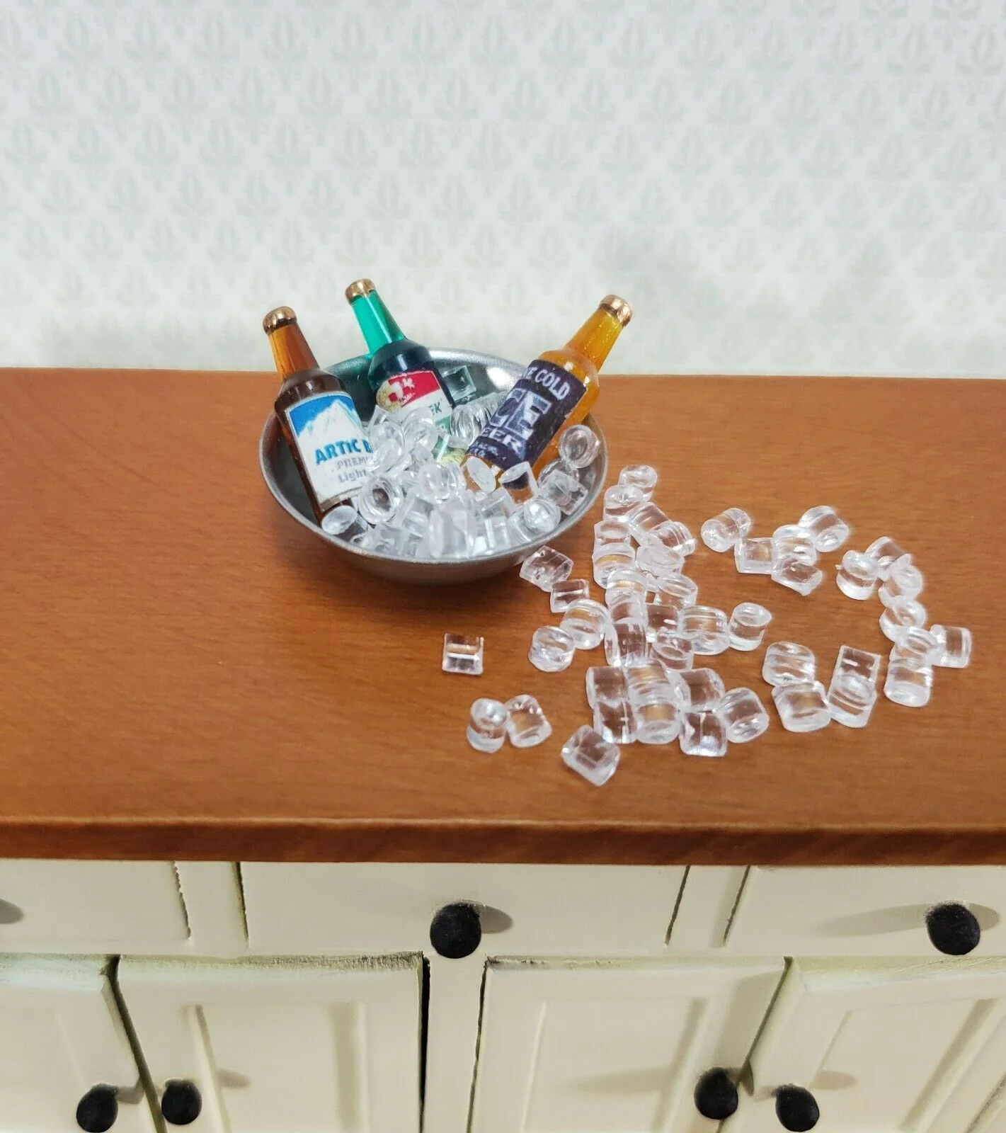 Dollhouse Bag of Ice Cubes Small 1:12 or 1/6 Scale Miniature Kitchen - Image 3