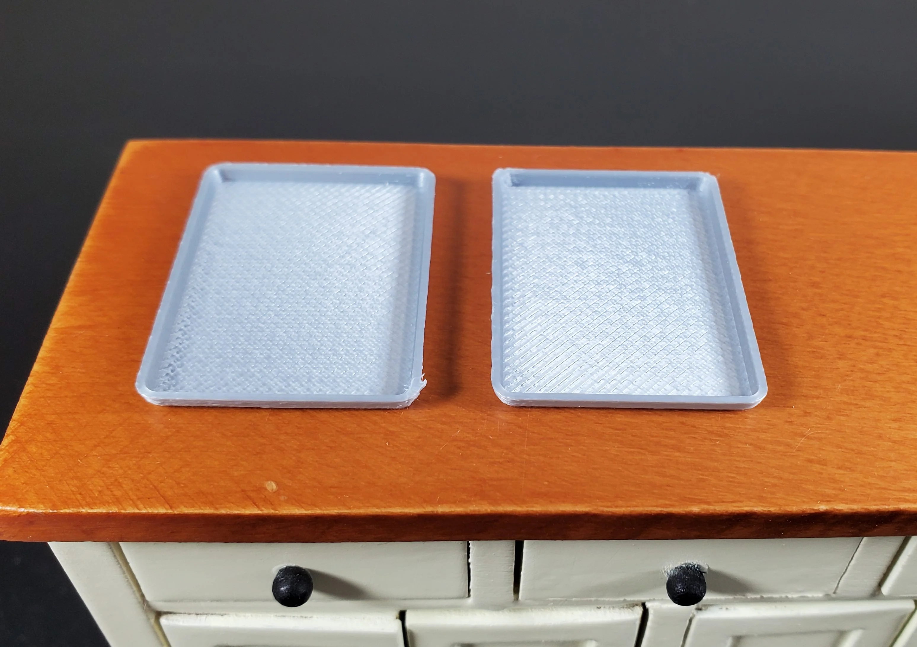 Dollhouse Baking Trays Cookie Sheets x2 1:12 Scale Miniature Kitchen - Image 2