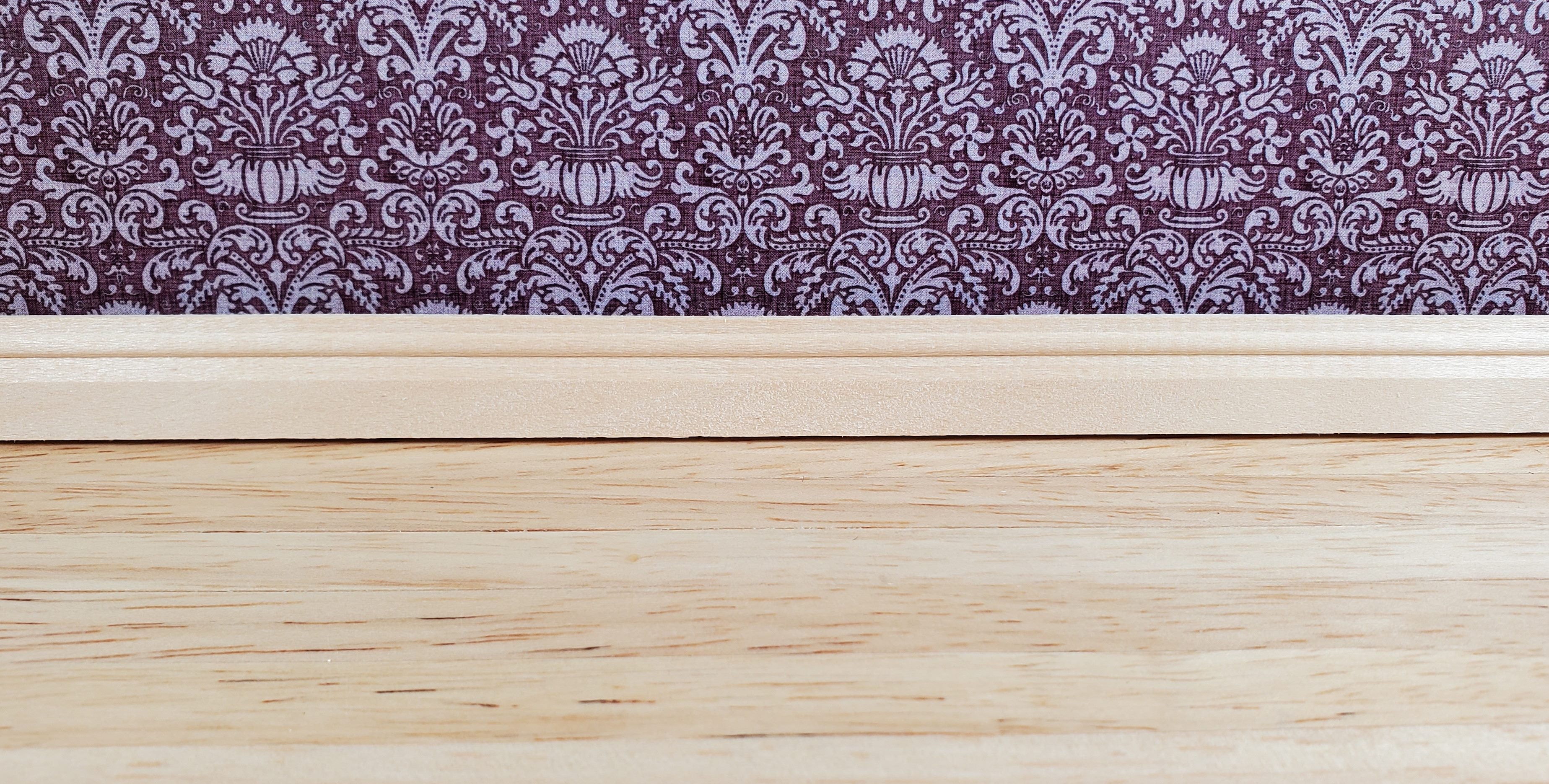 Dollhouse Baseboard Molding 9/16" x 18" long 5 pcs 1:12 Scale Miniature Skirting - Image 3