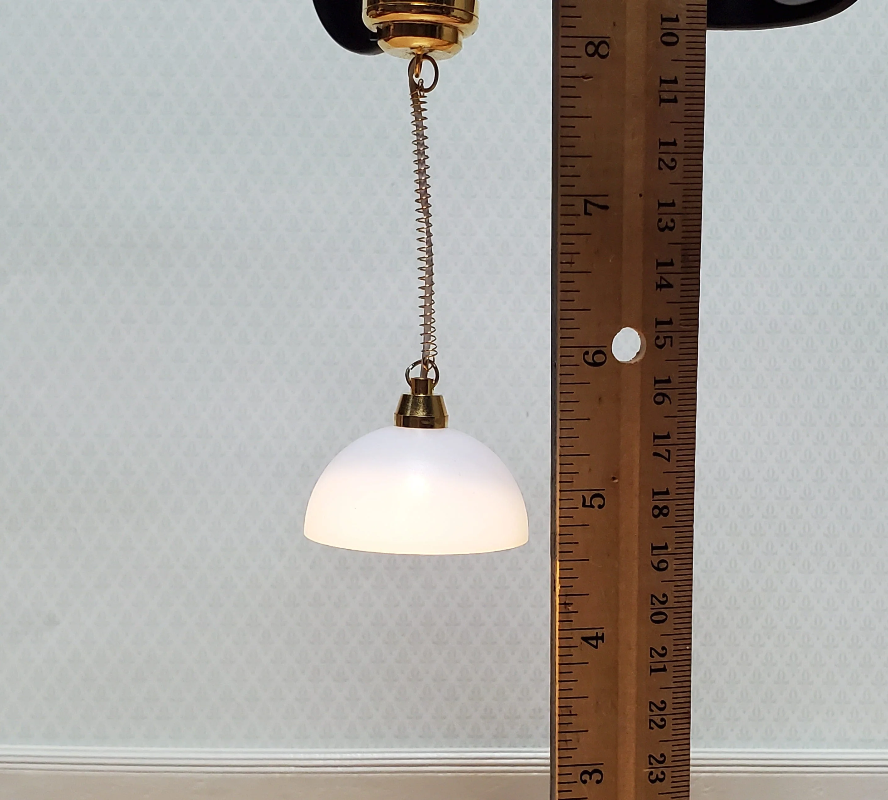 Dollhouse Battery Light White Pendant Ceiling Light 1:12 Scale Miniature - Image 4