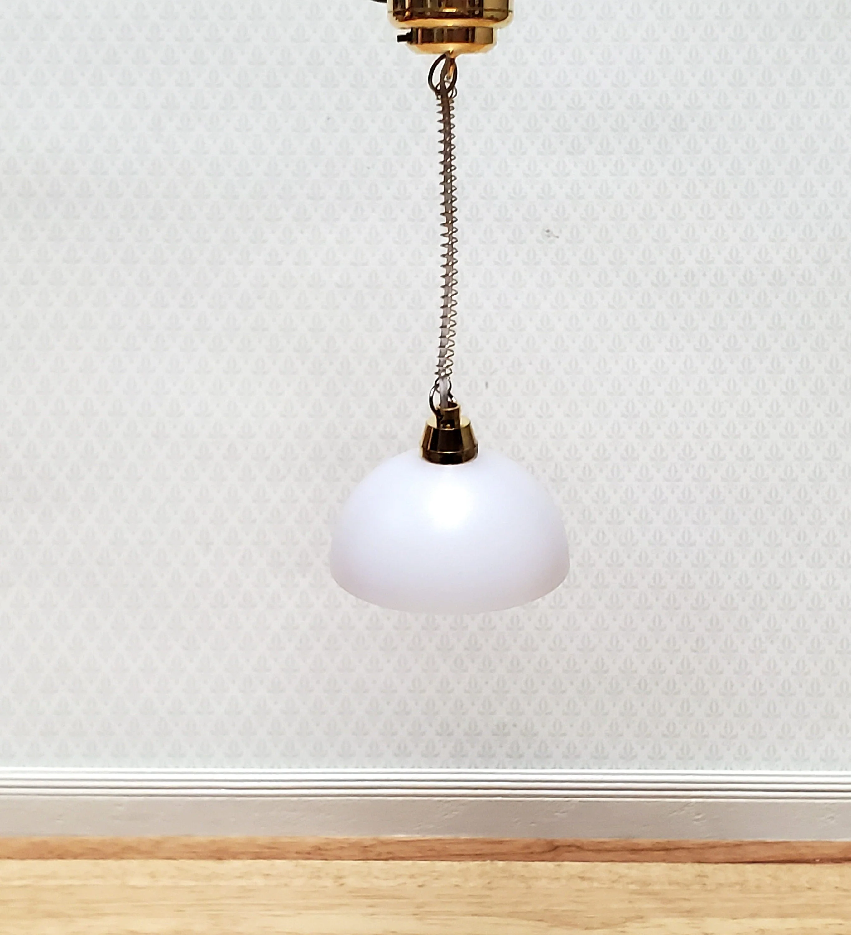 Dollhouse Battery Light White Pendant Ceiling Light 1:12 Scale Miniature - Image 5