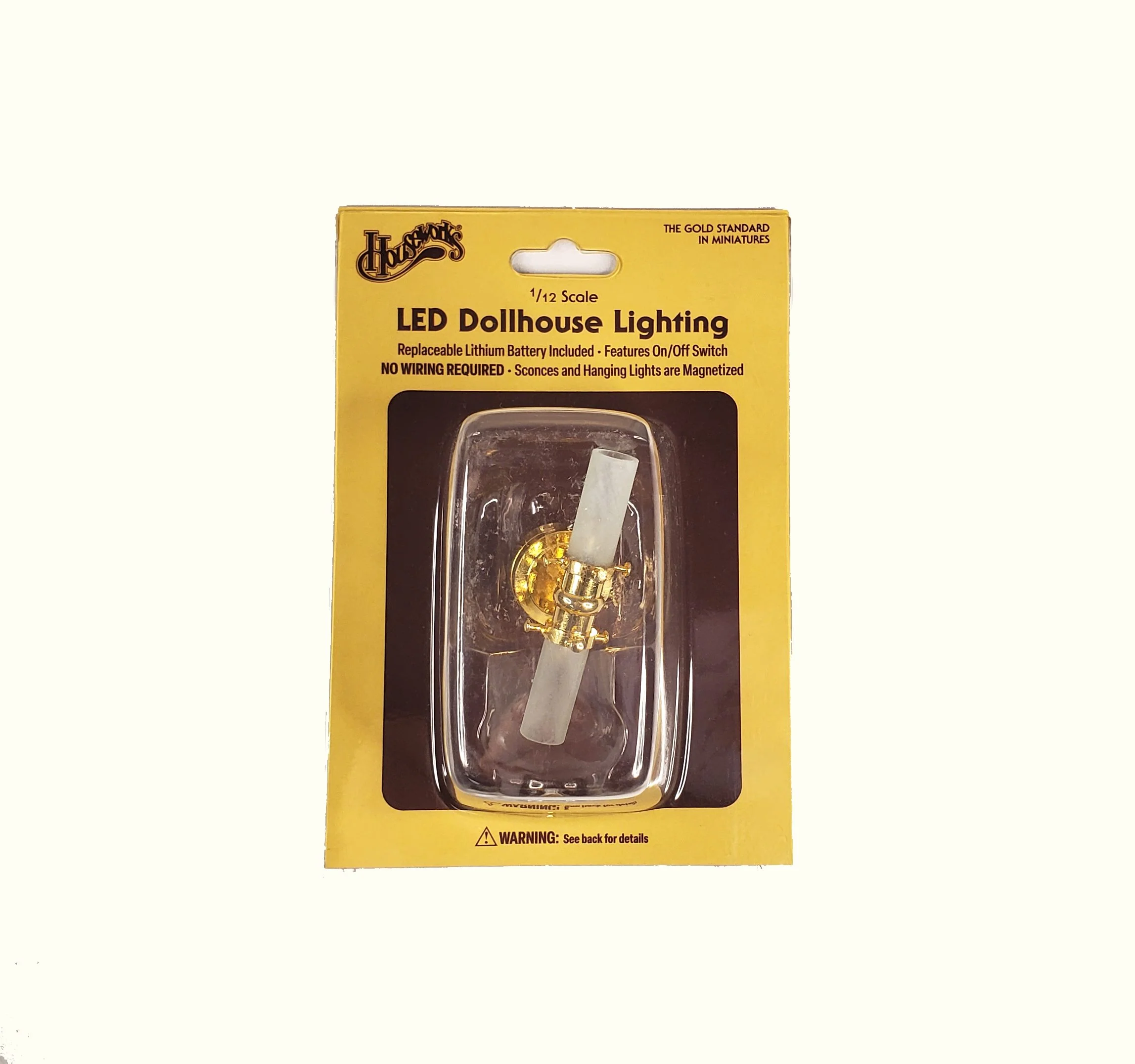 Dollhouse Battery Tube Light Wall Sconce Modern Miniature 1:12 Scale Houseworks - Image 2