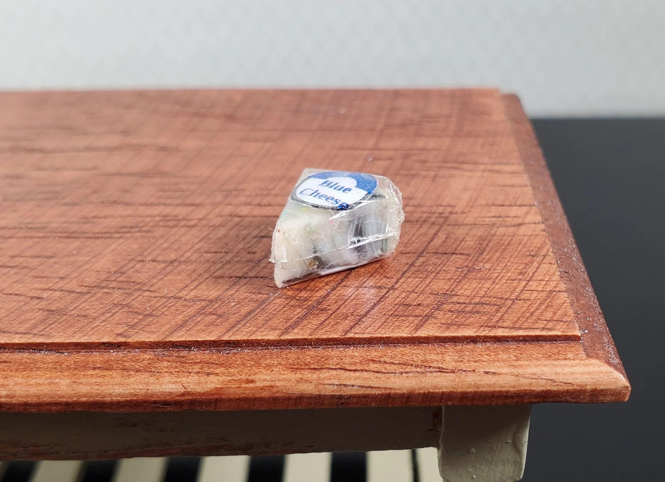 Dollhouse Blue Cheese Wedge Package 1:12 Scale Miniature Food Handmade - Image 2