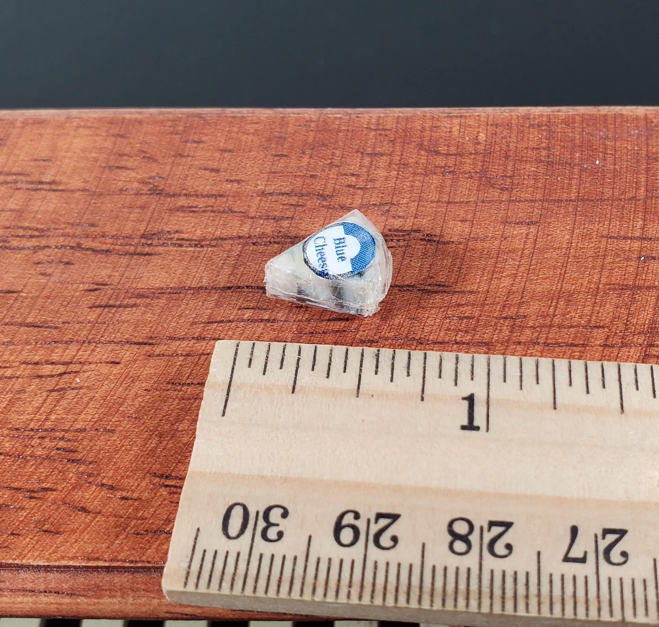 Dollhouse Blue Cheese Wedge Package 1:12 Scale Miniature Food Handmade - Image 3