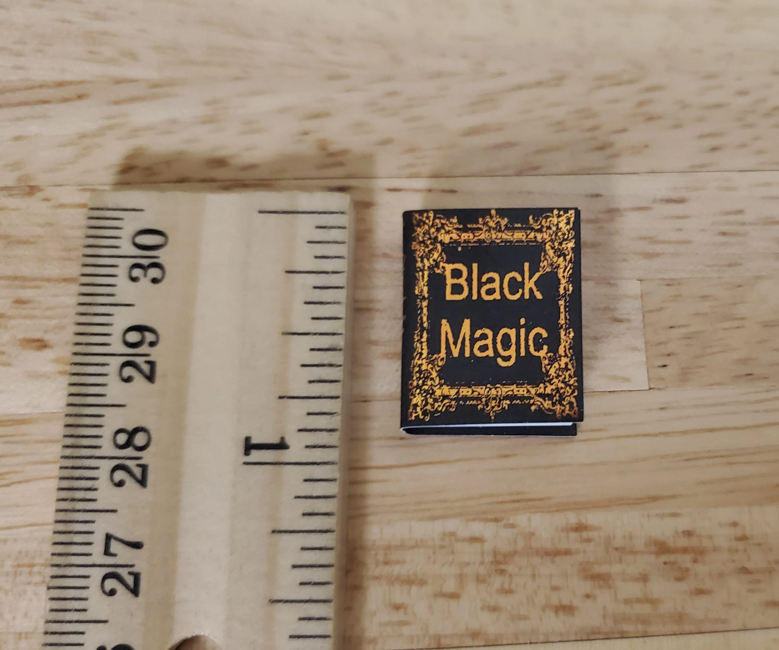 Dollhouse Book Black Magic 1:12 Scale Miniature (blank inside) Handmade - Image 3