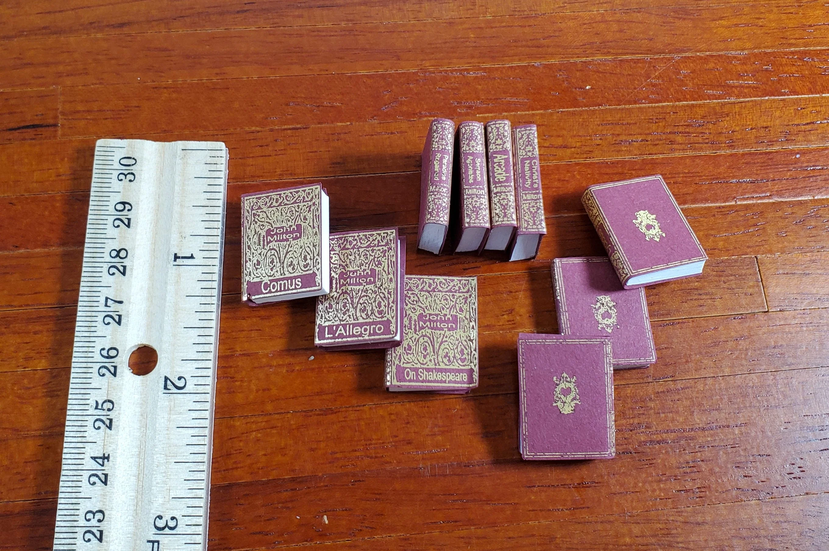 Dollhouse Book Set of 10 James Milton 1:12 Scale Miniatures (blank inside) - Image 4