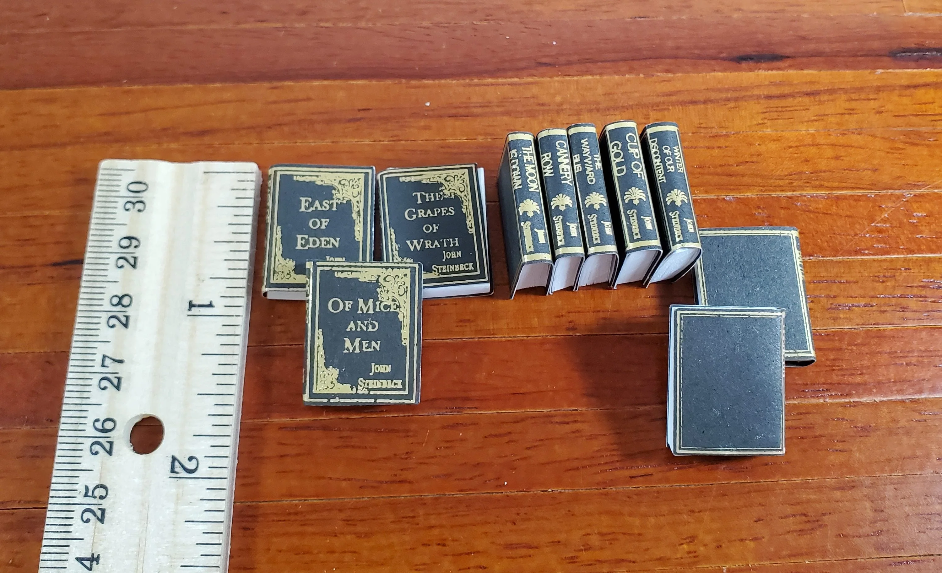 Dollhouse Book Set of 10 John Steinbeck 1:12 Scale Miniatures (blank inside) - Image 4