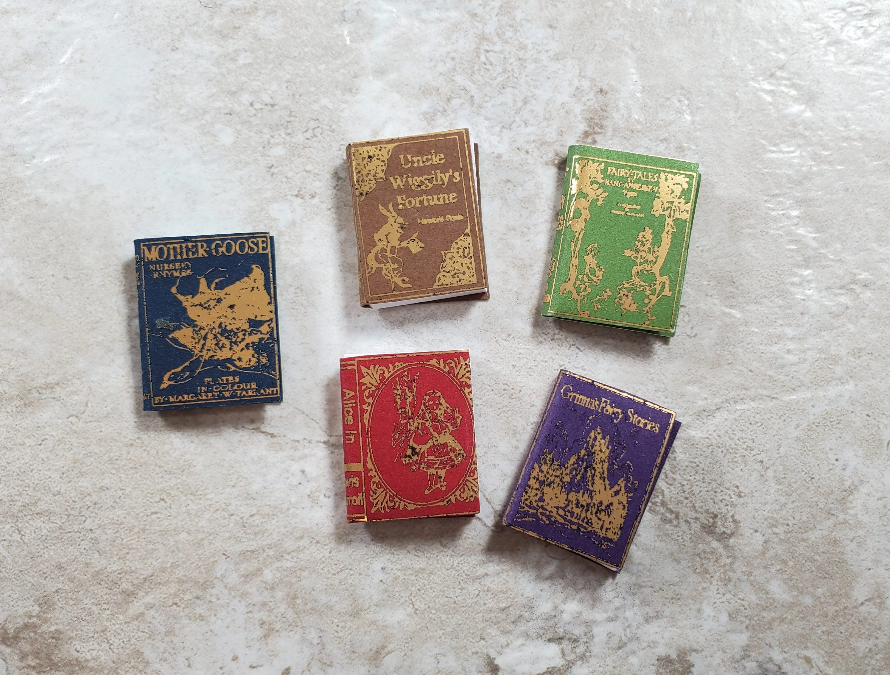 Dollhouse Book Set x5 Children's Classics #2 1:12 Scale (blank inside)