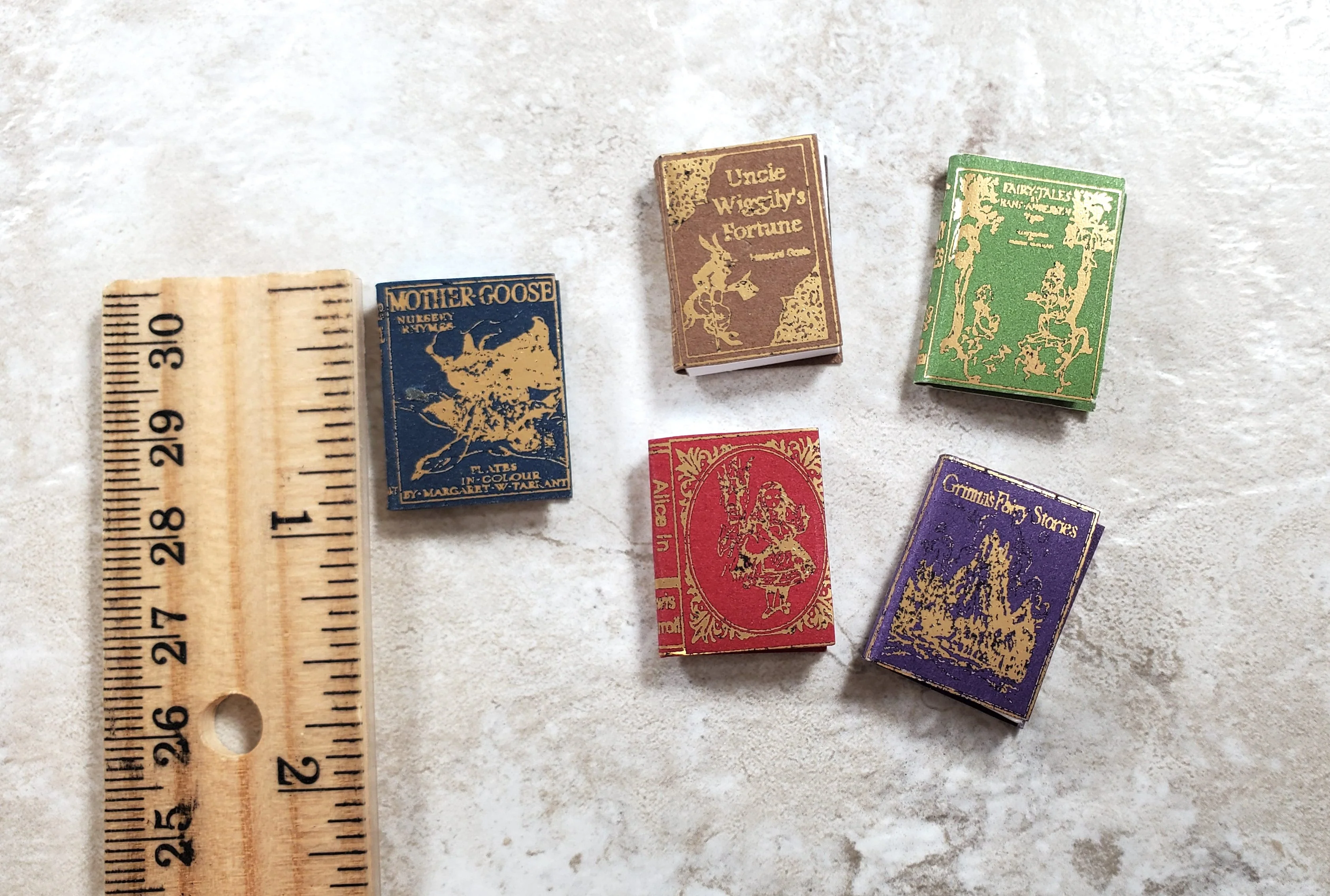 Dollhouse Book Set x5 Children's Classics #2 1:12 Scale (blank inside) - Image 3
