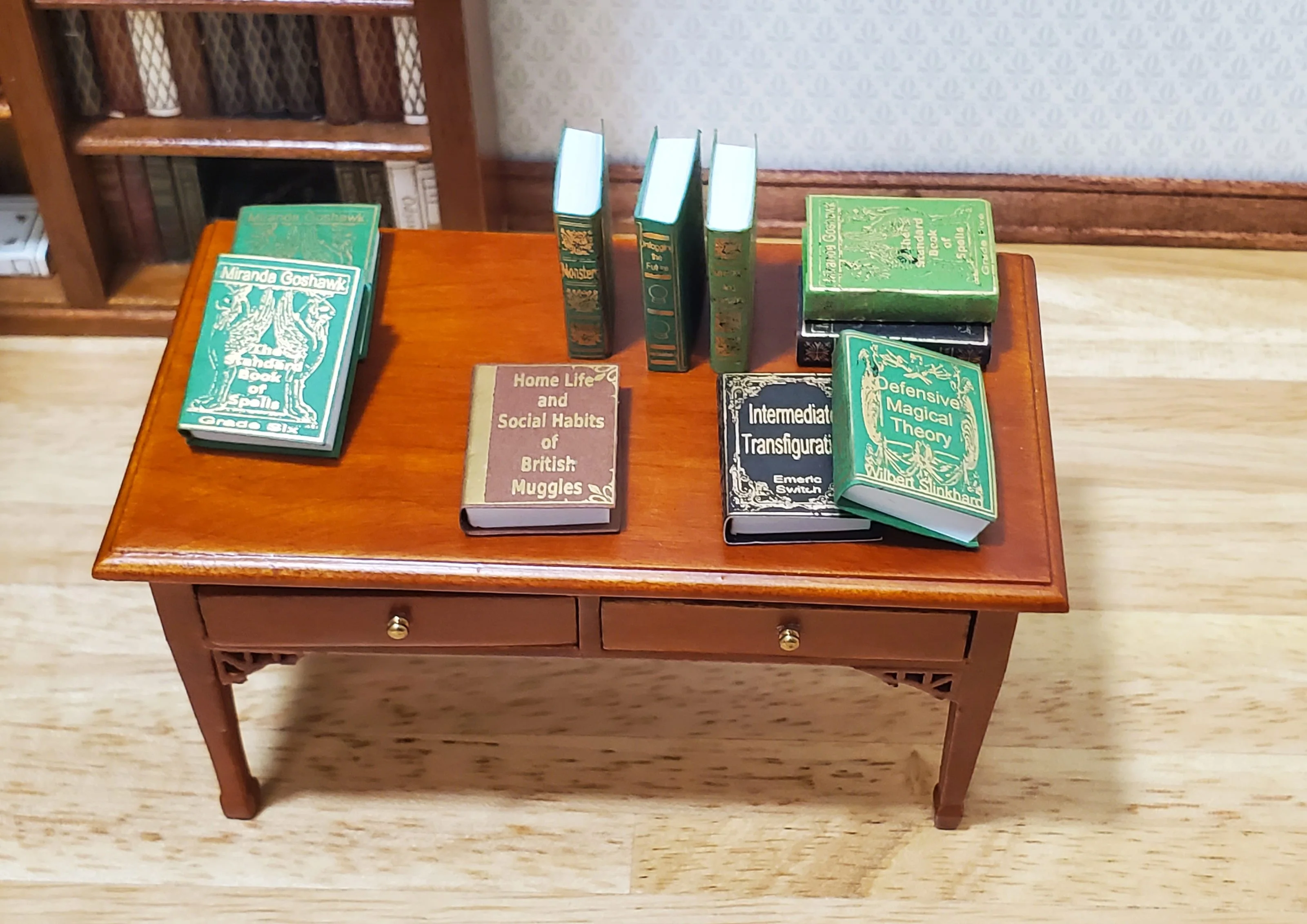Dollhouse Books x10 Wizard School Books #3 1:12 Scale Miniatures (blank inside) - Image 2