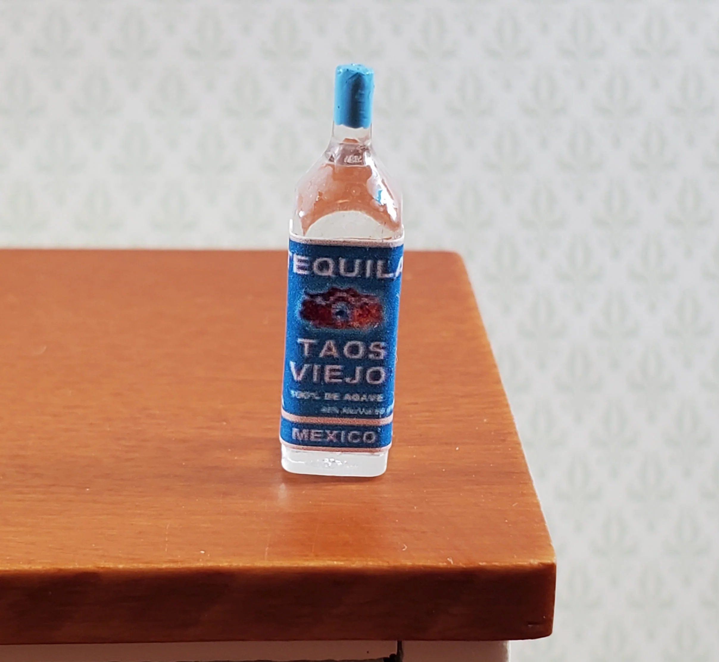 Dollhouse Bottle of Tequila White 1:12 Scale Miniature Drinks Handmade