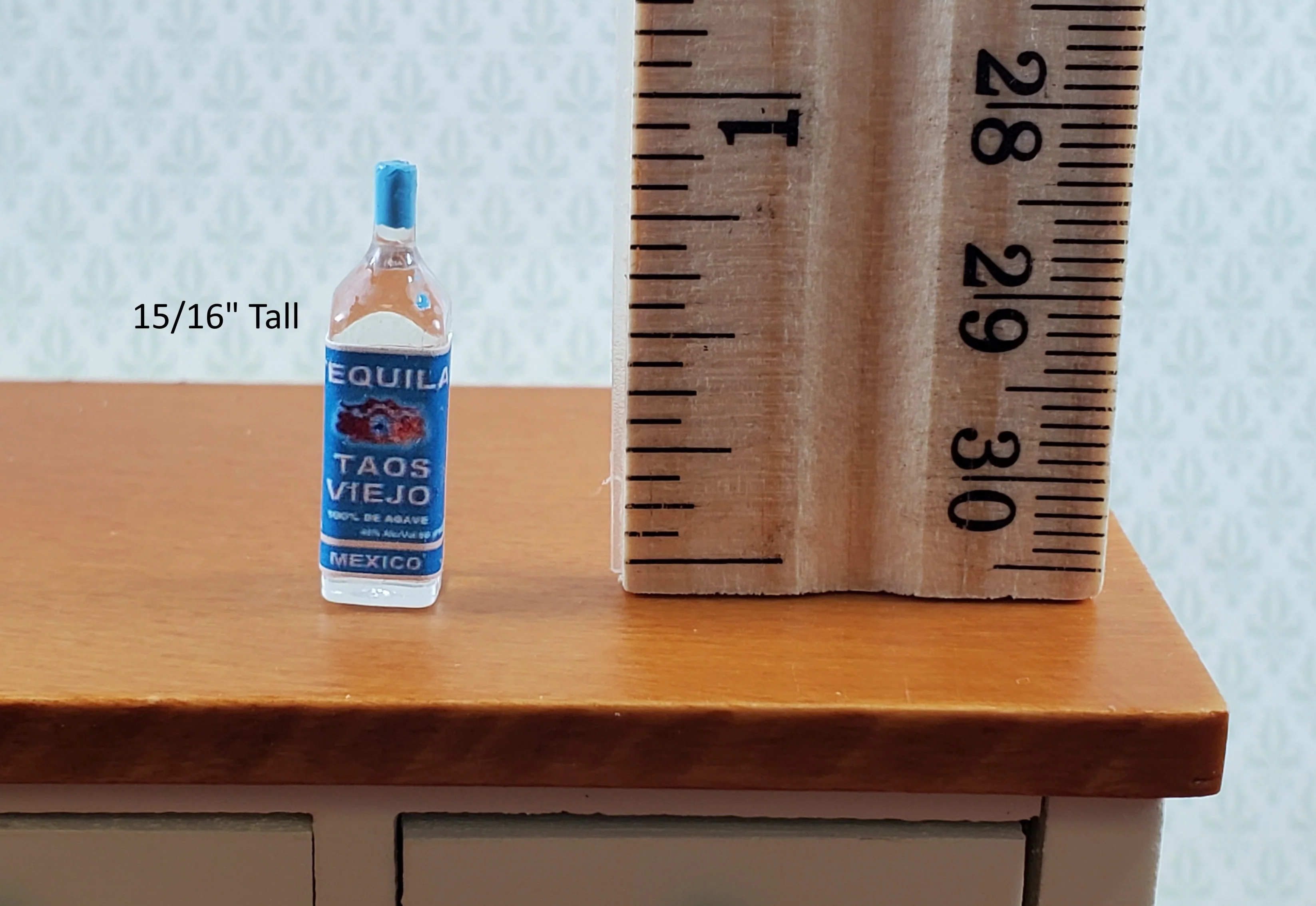 Dollhouse Bottle of Tequila White 1:12 Scale Miniature Drinks Handmade - Image 4
