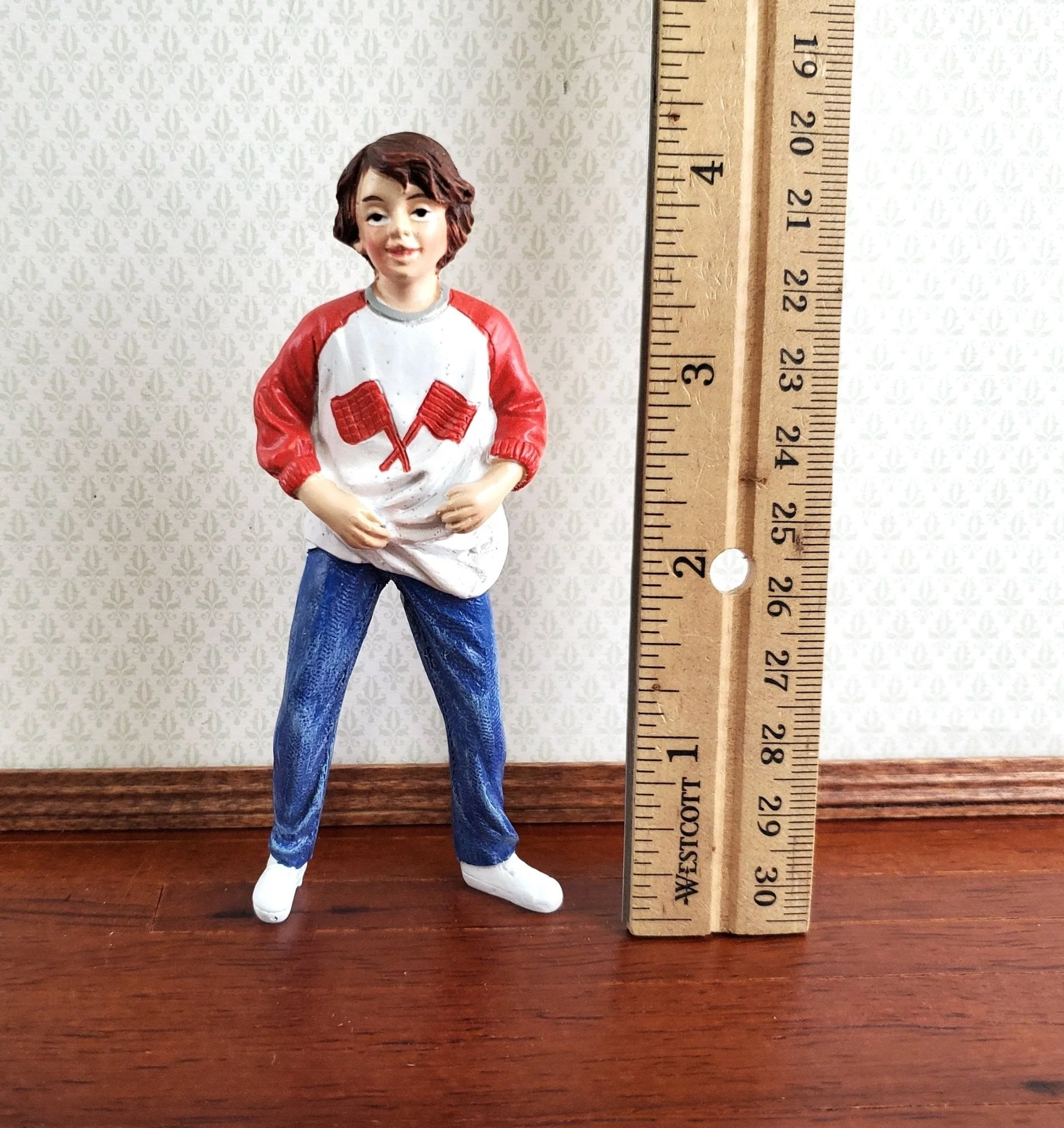 Dollhouse Boy Son Young Teenager Brother Resin Modern Standing 1:12 Scale Miniature - Image 3