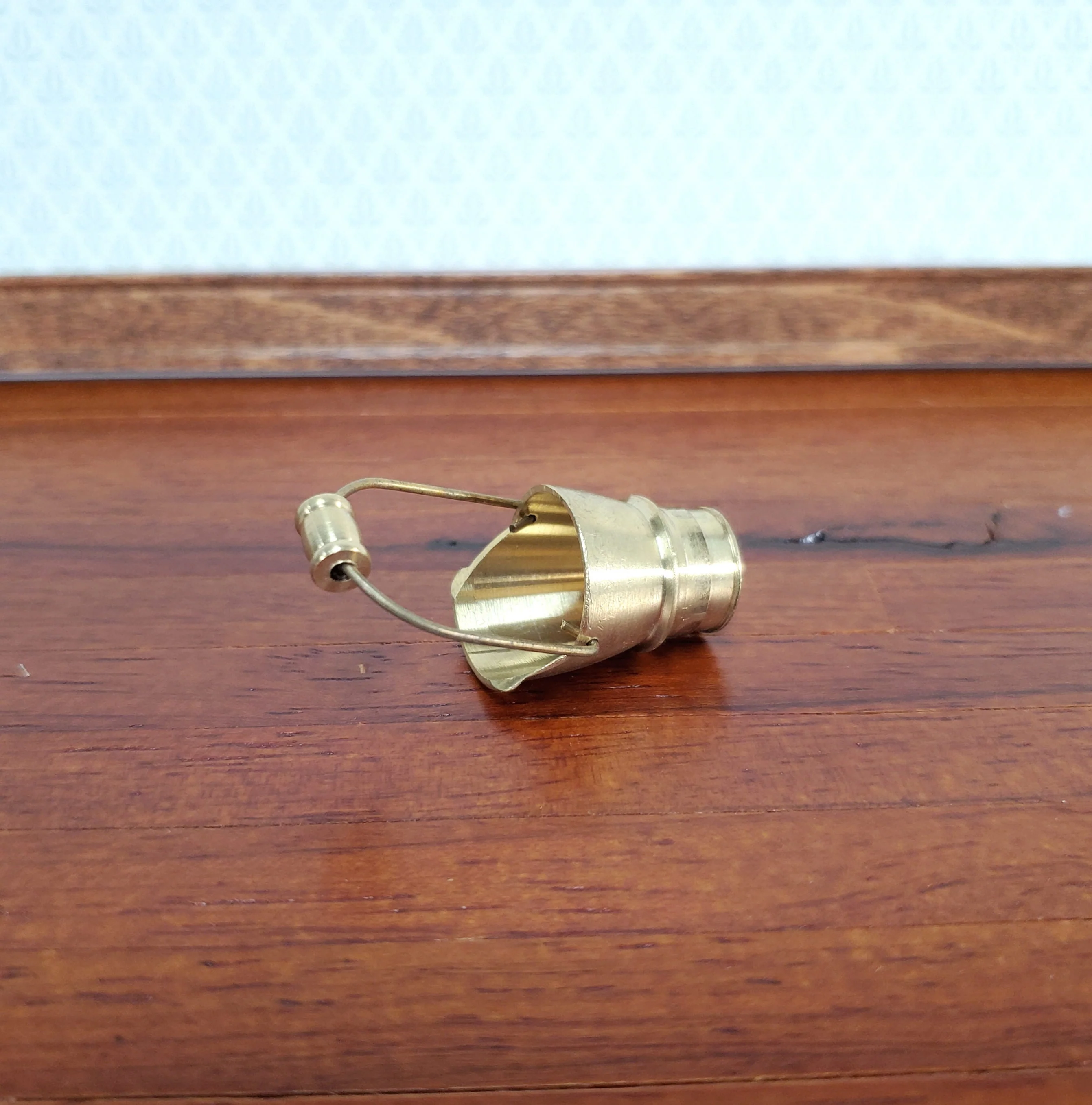 Dollhouse Brass Coal Scuttle Bucket Fireplace Accessory 1:12 Scale Miniature - Image 2