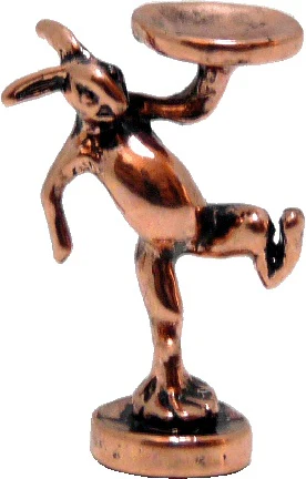 Dollhouse Bronze Rabbit Statue 1:12 Scale Dollhouse Miniature