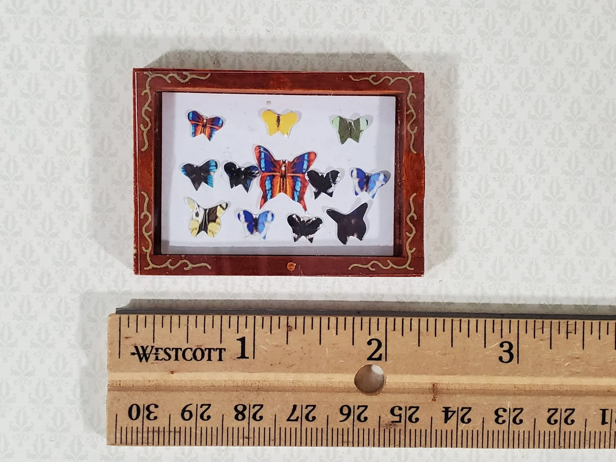 Dollhouse Butterfly Shadow Box 1:12 Scale Miniature Decor Accessories - Image 3