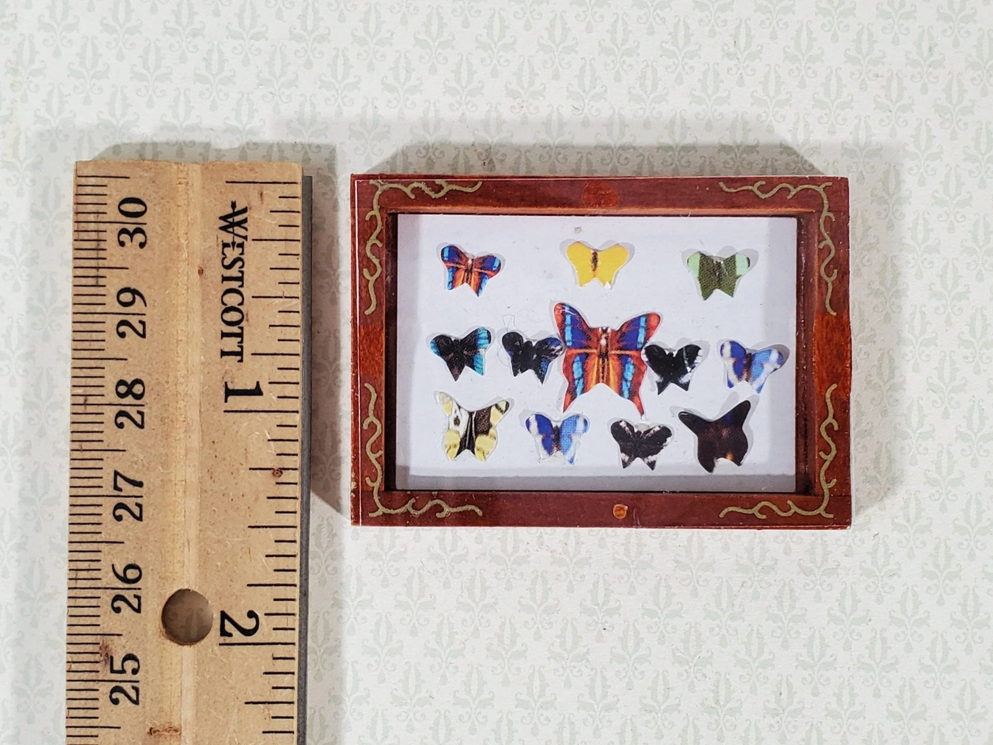 Dollhouse Butterfly Shadow Box 1:12 Scale Miniature Decor Accessories - Image 4