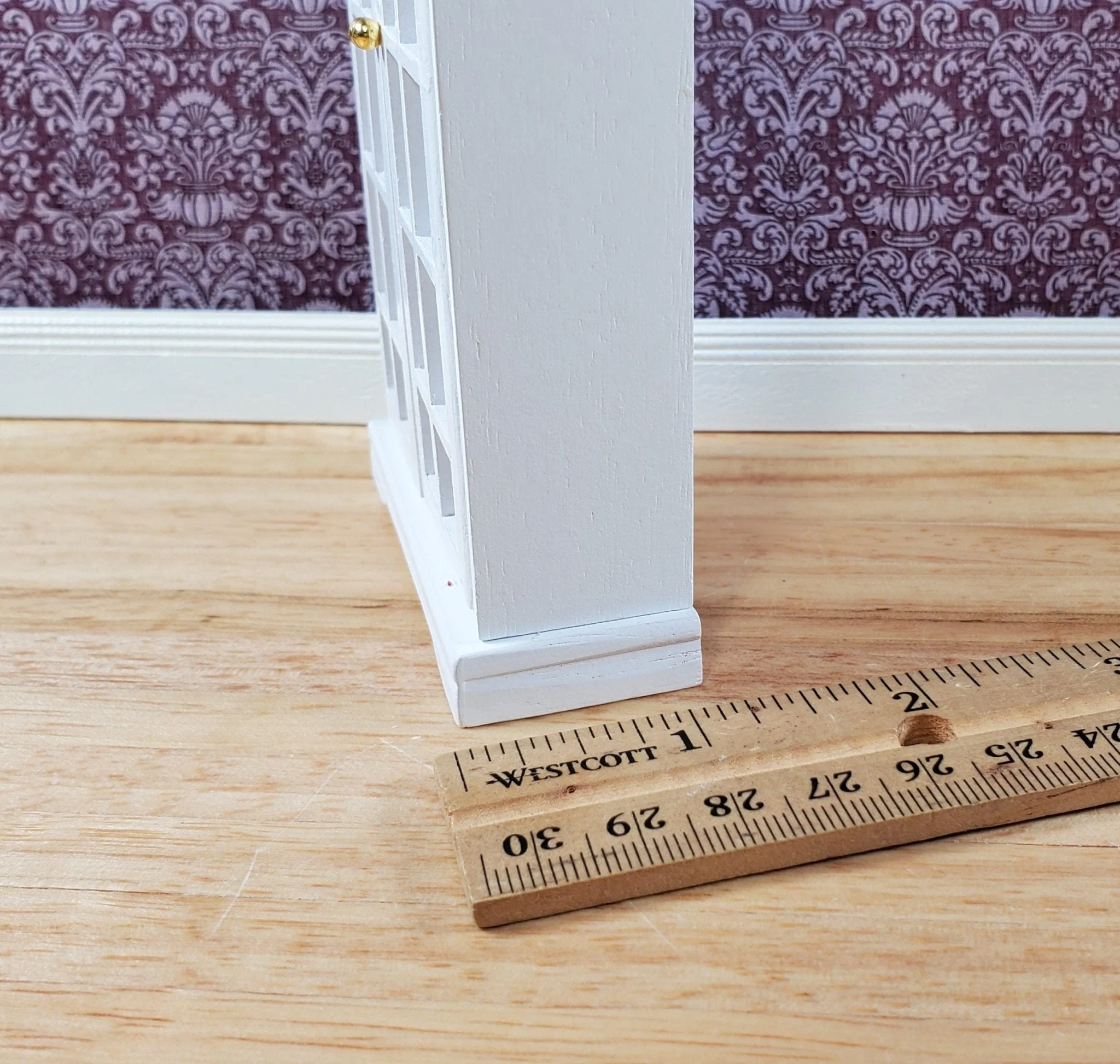 Dollhouse Cabinet Pantry Small Profile WHITE 1:12 Scale Miniature Furniture - Image 7