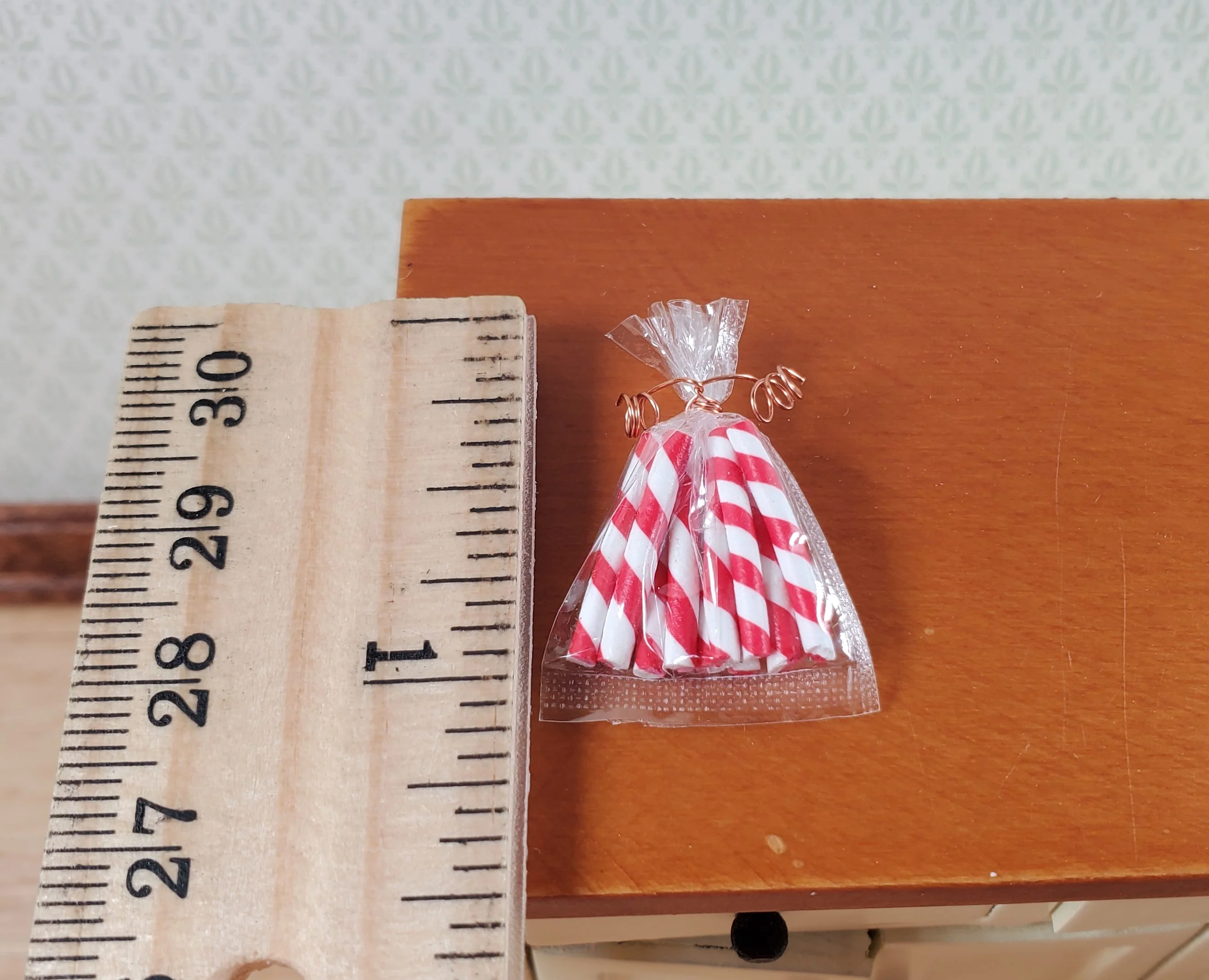 Dollhouse Candy Canes in a Bag 1:12 Scale Miniature Christmas Treats - Image 2