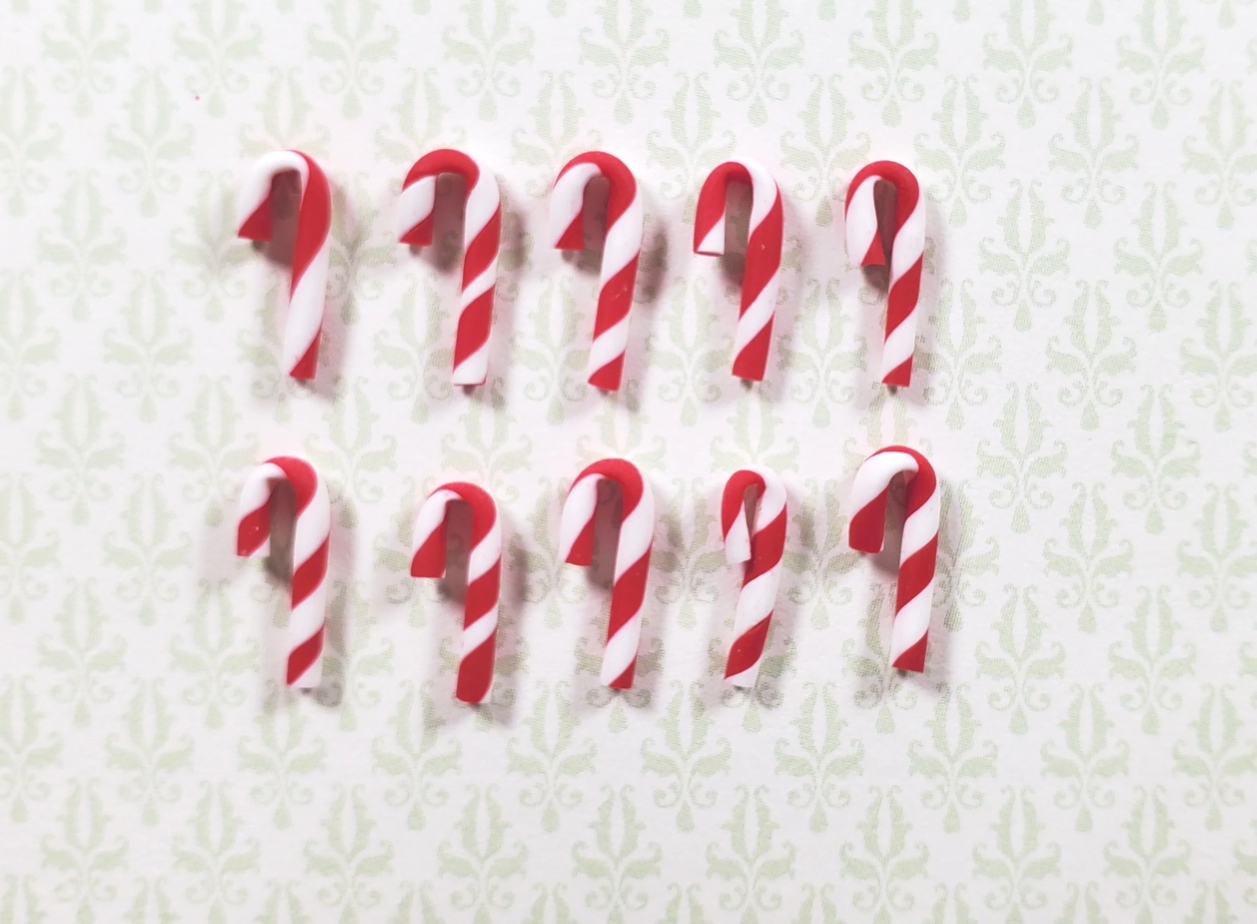 Dollhouse Candy Canes Set of 10 1:12 Scale Miniature Food Treats Candy