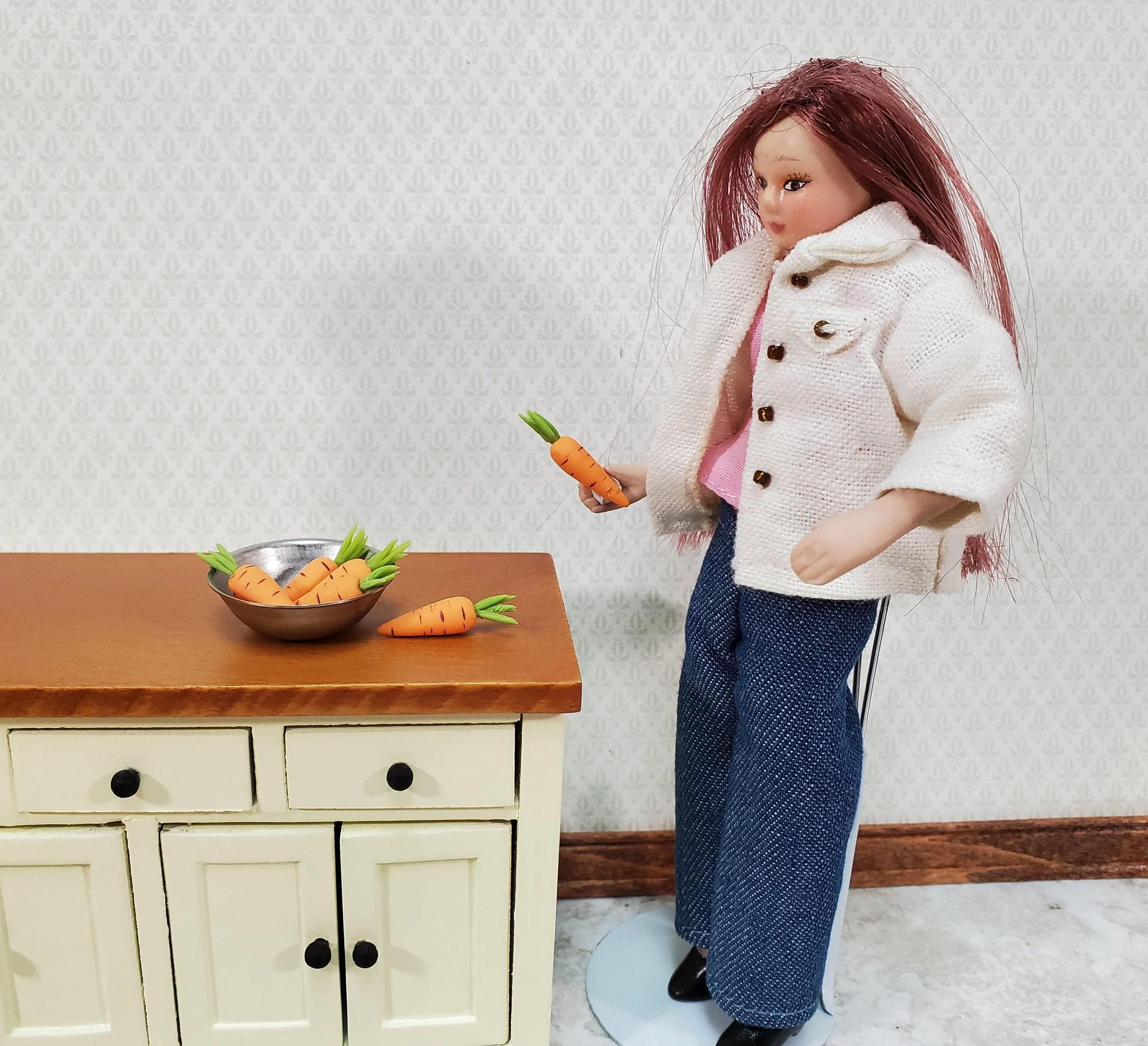 Dollhouse Carrots Set of 5 Large Vegetables 1:12 Scale Miniatures Kitchen Food Groceries - Image 3