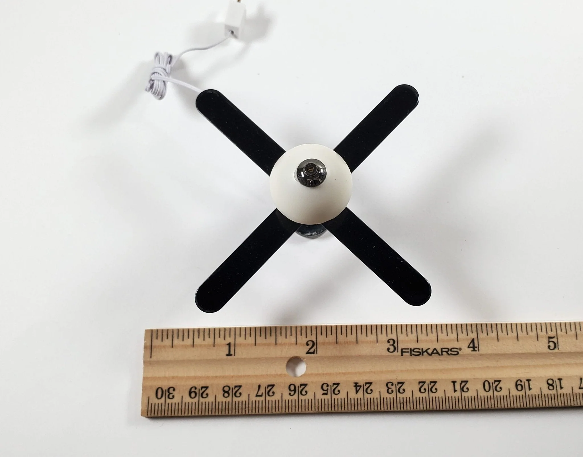 Dollhouse Ceiling Fan Light 4 Blade Plug In Electric 1:12 Scale Miniature 12 Volt - Image 6