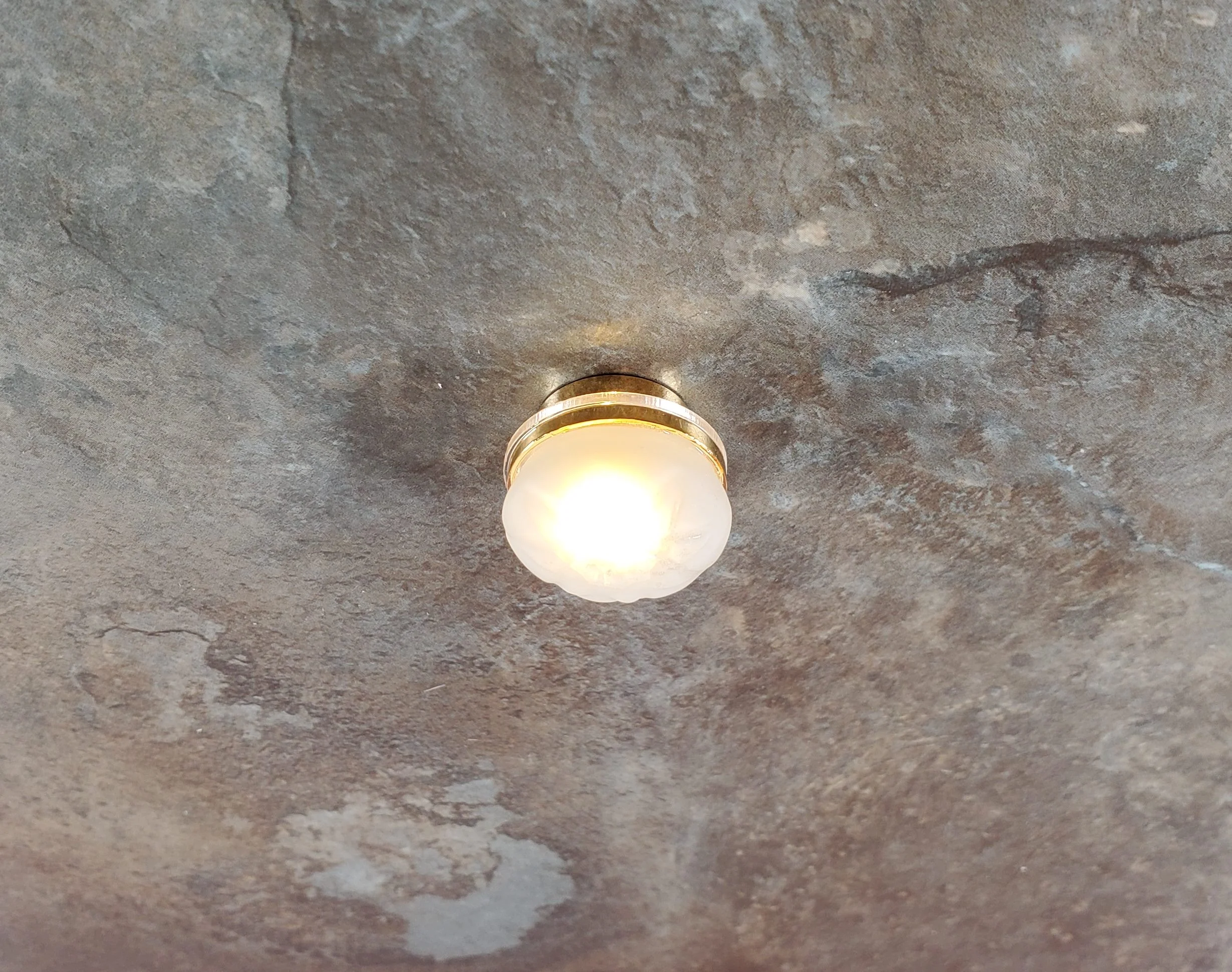 Dollhouse Ceiling Light Small Round Battery Operated 1:12 Scale Houseworks 2338 - Image 2
