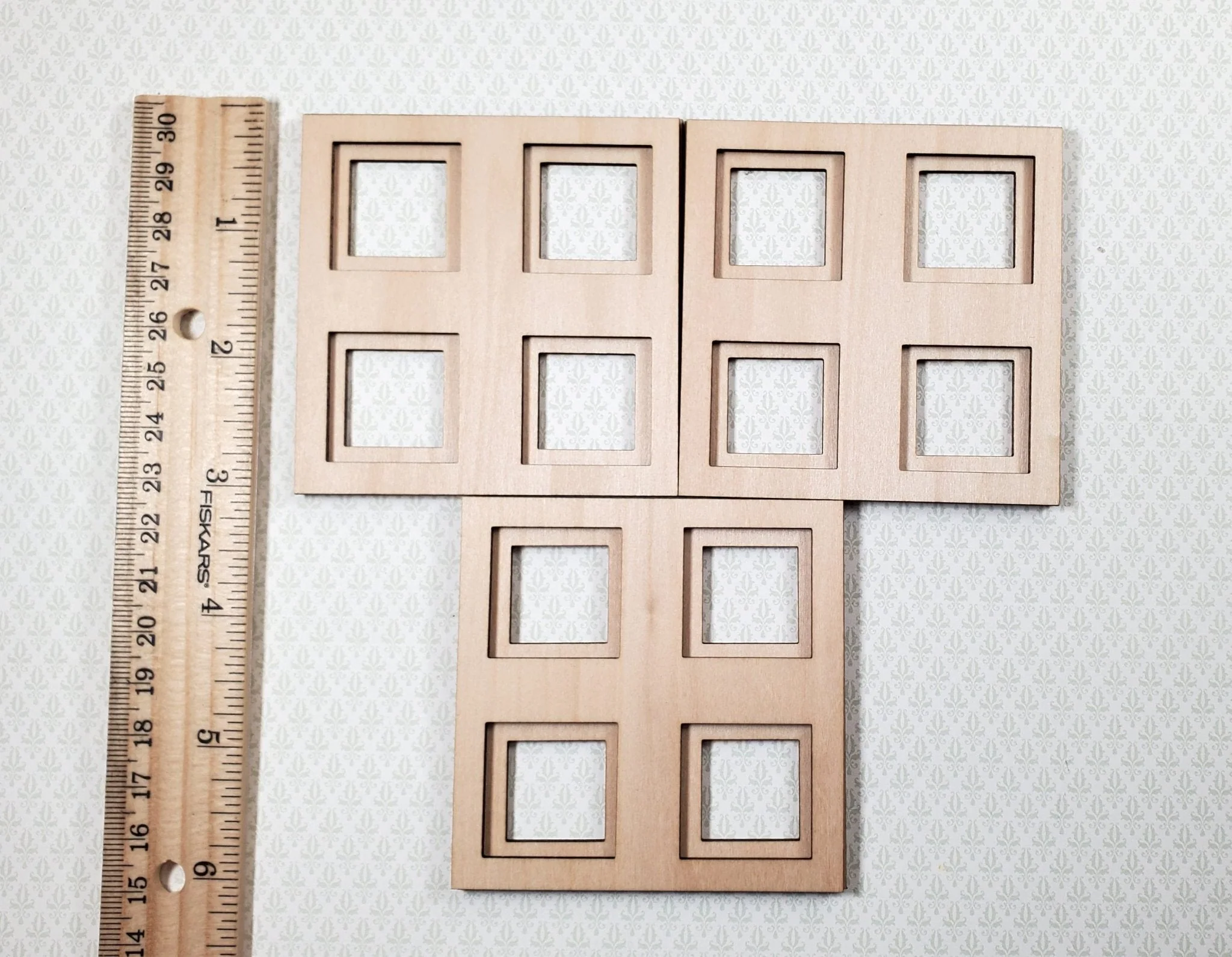 Dollhouse Ceiling Panels Extra Pieces for Coffered Layered Kit 2 Part 1:12 Scale - Image 4
